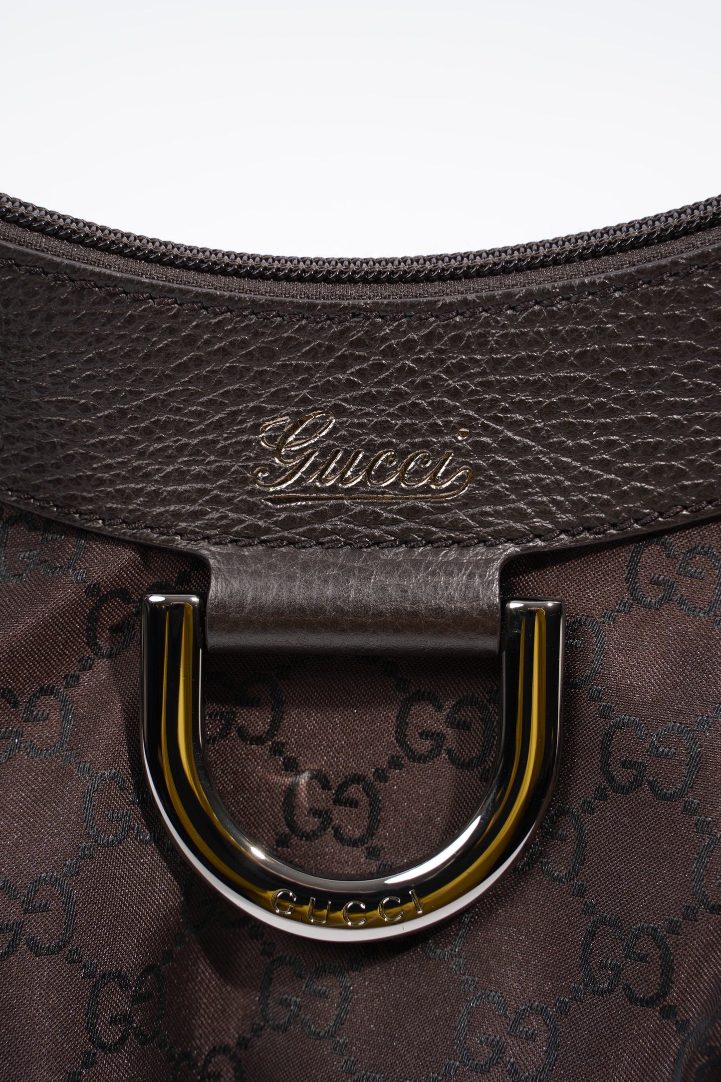 Gucci Abbey Shoulder Bag Supreme Print / Chocolate Brown Canvas