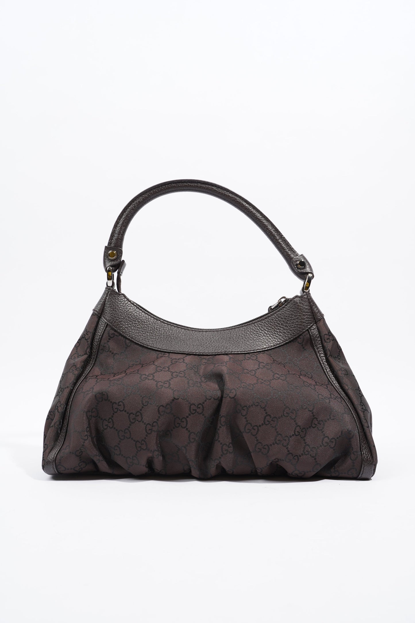 Gucci Abbey Shoulder Bag Supreme Print / Chocolate Brown Canvas
