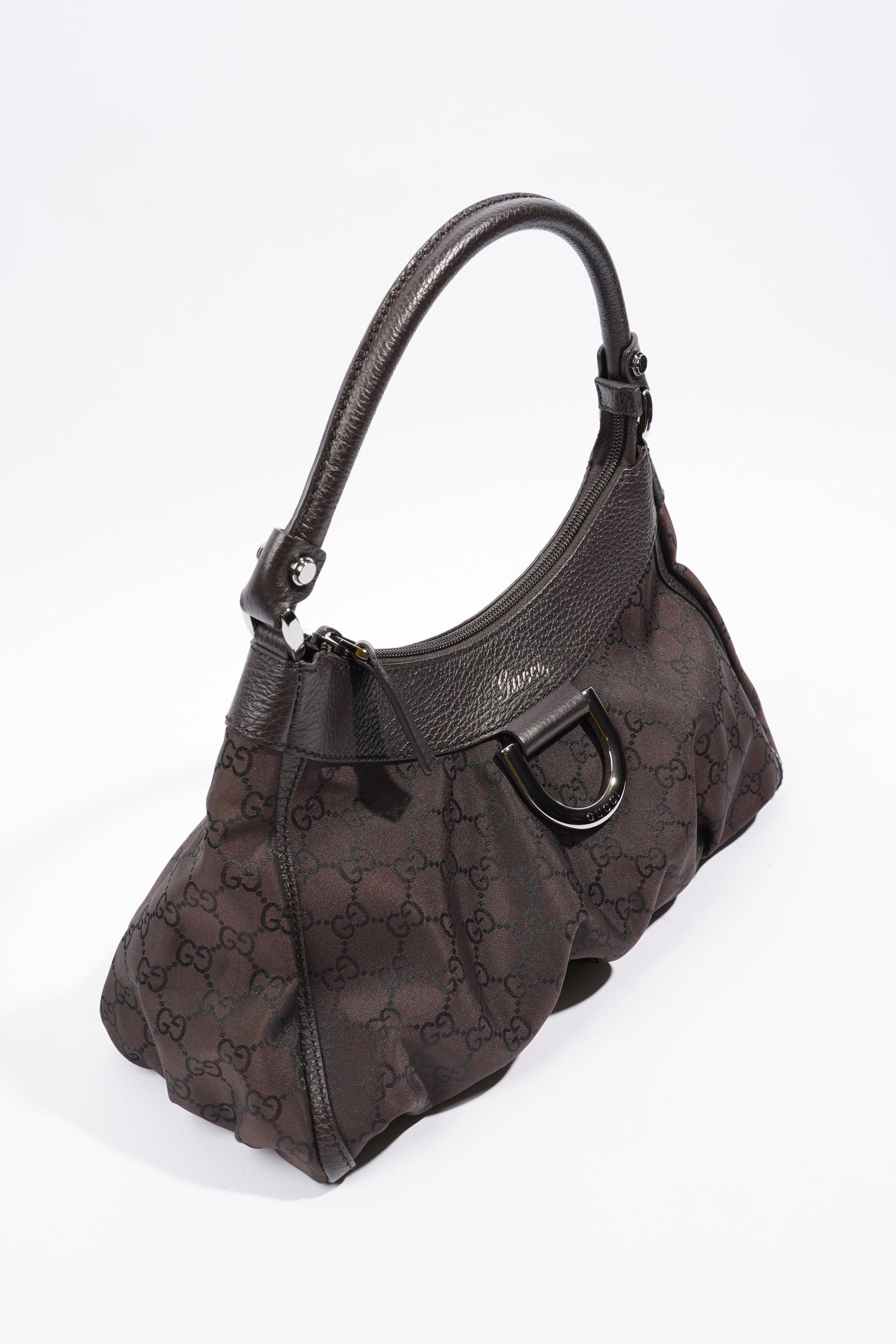 Gucci Abbey Shoulder Bag Supreme Print / Chocolate Brown Canvas