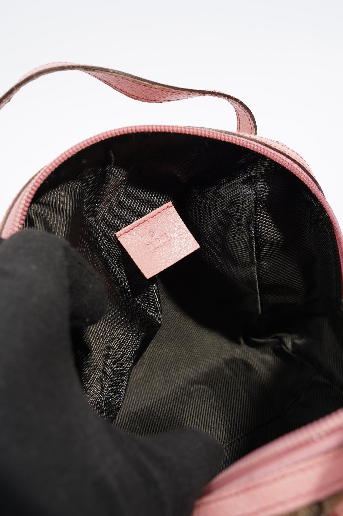 Gucci Dome Bag Supreme Print / Pink Canvas