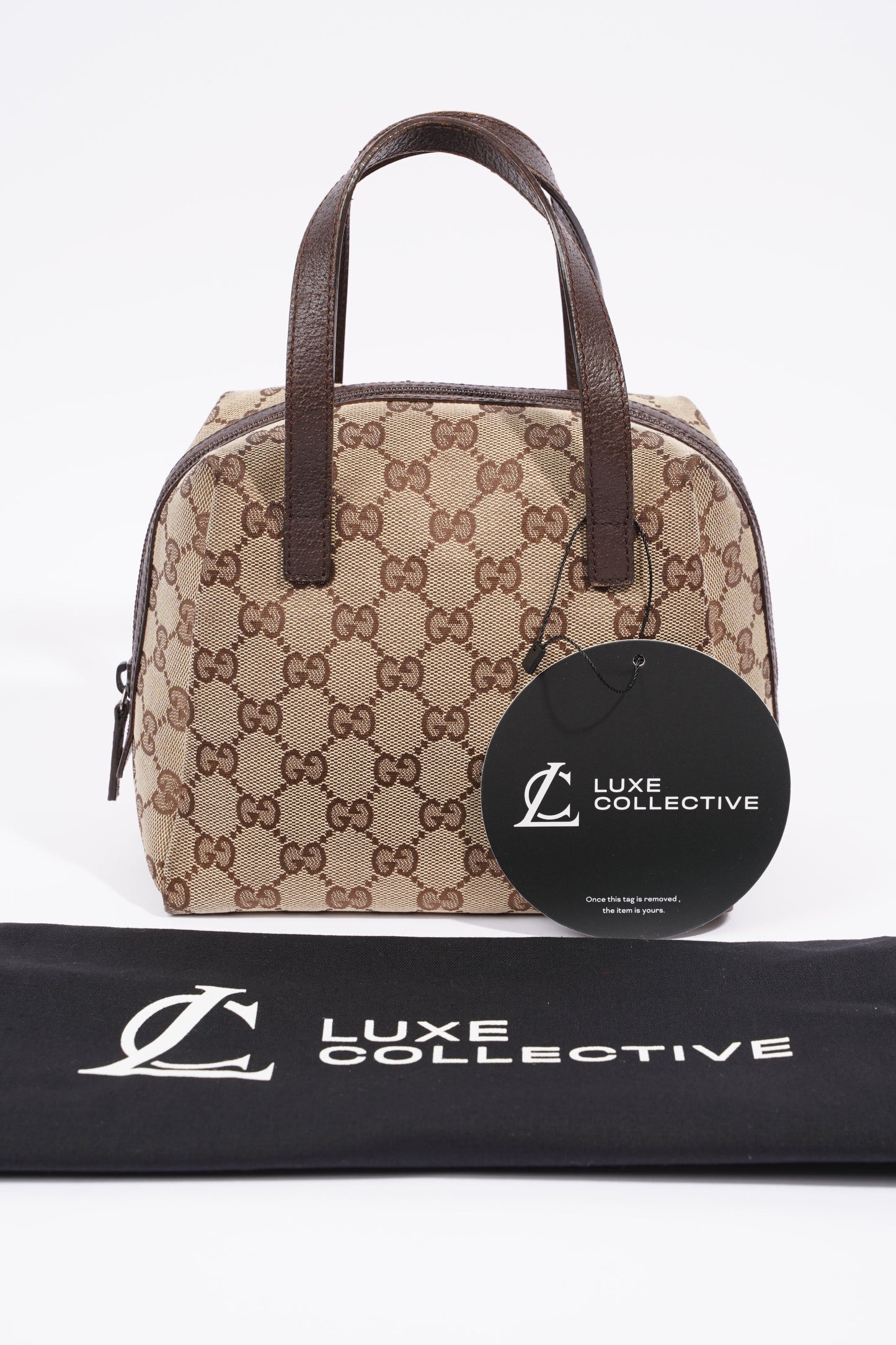 Gucci Dome Bag Supreme Print / Brown Canvas Mini
