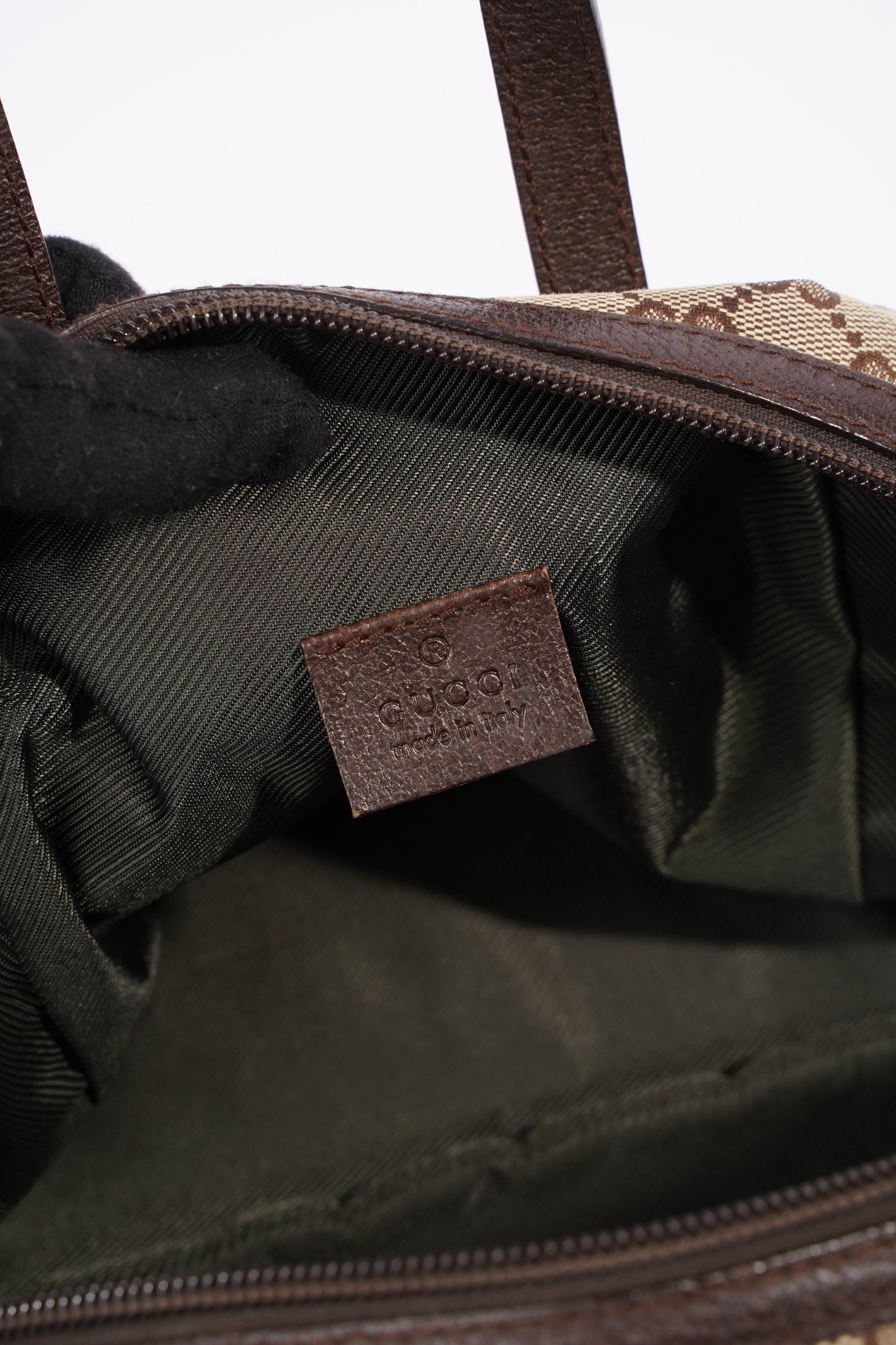 Gucci Dome Bag Supreme Print / Brown Canvas Mini