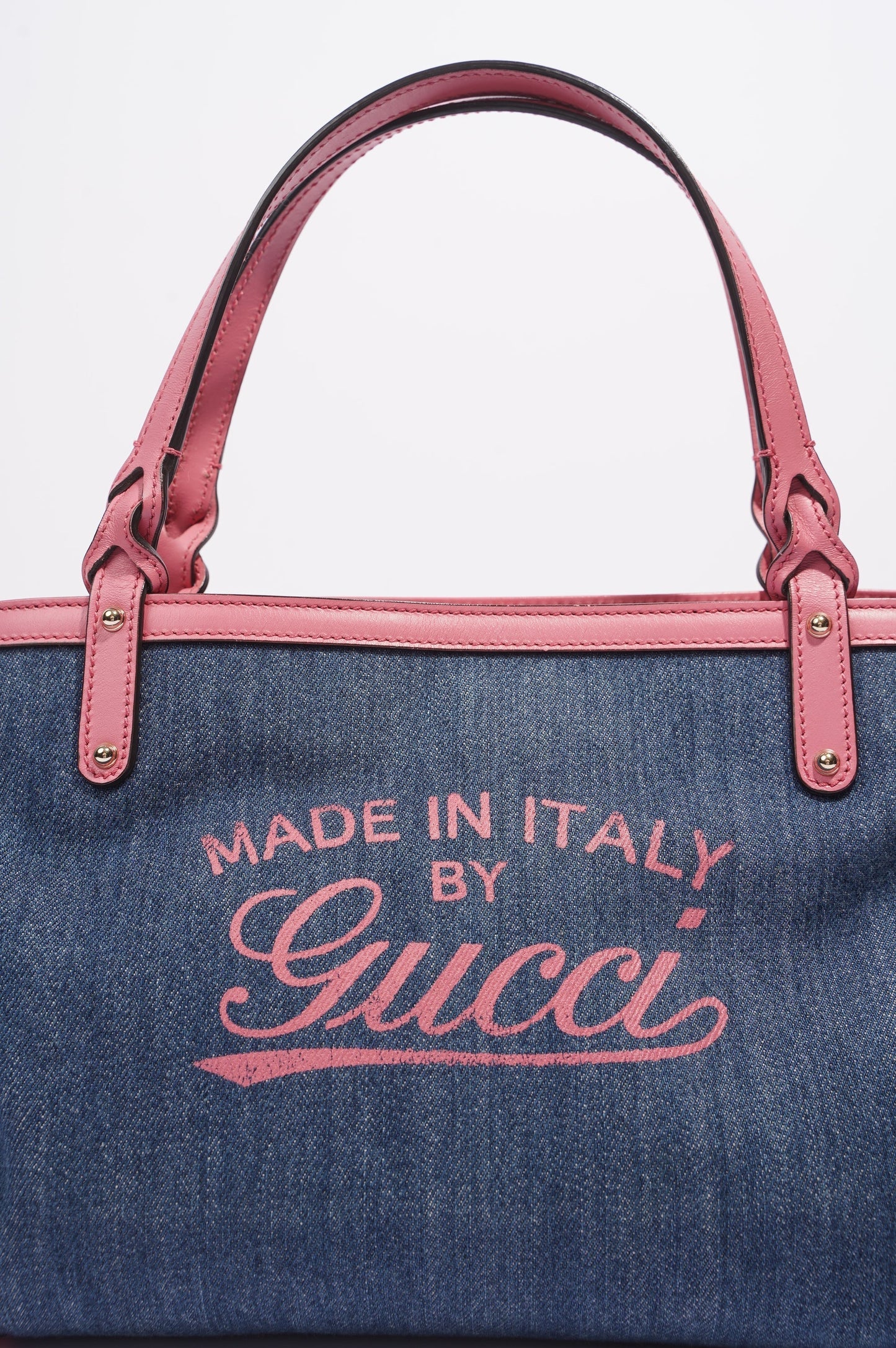 Gucci Craft Tote Blue / Pink Denim