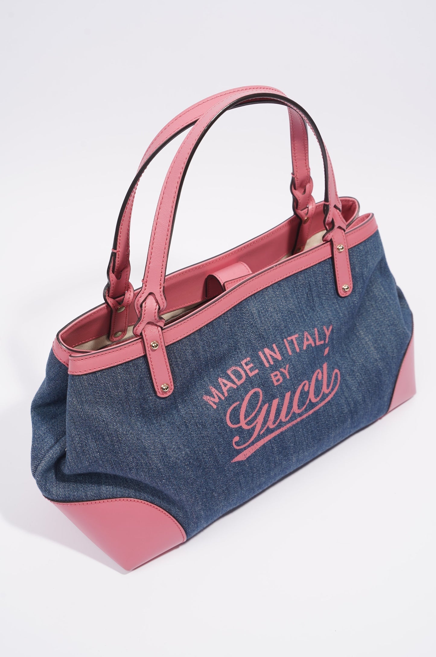Gucci Craft Tote Blue / Pink Denim