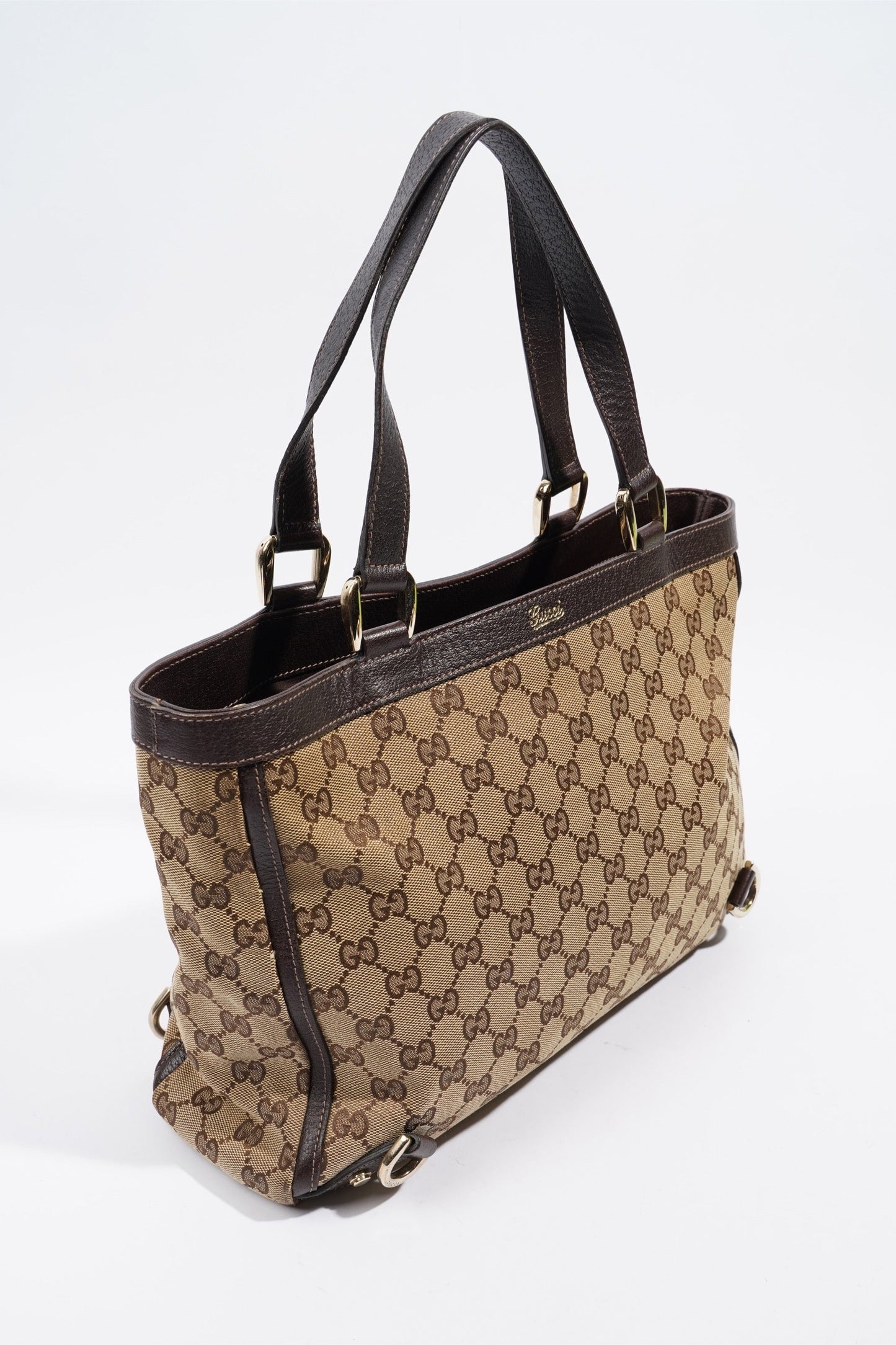 Gucci Abbey Tote Bag Supreme Print / Brown Canvas