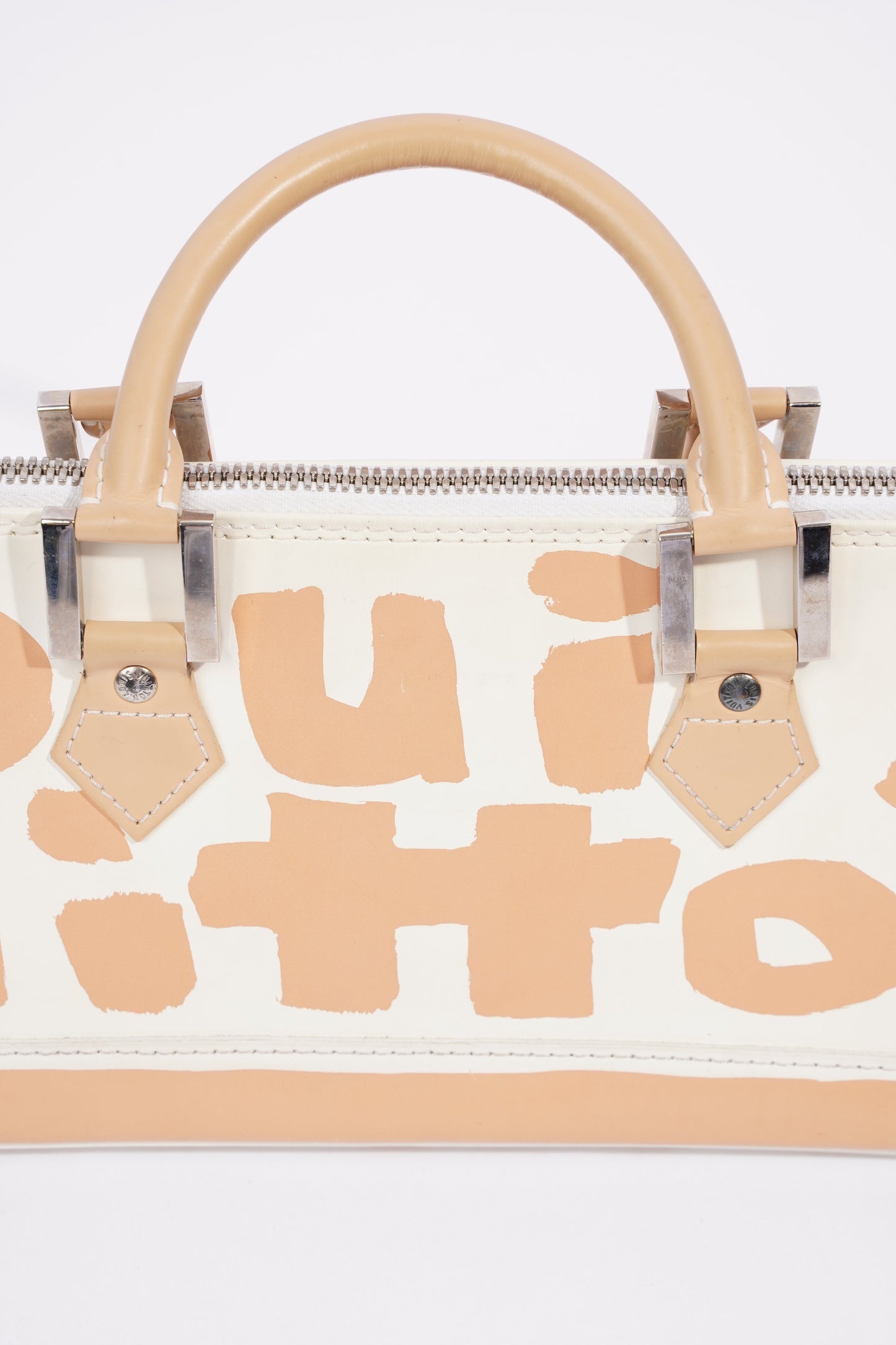Louis Vuitton Alma Long Stephen Sprouse White / Nude Coated Canvas