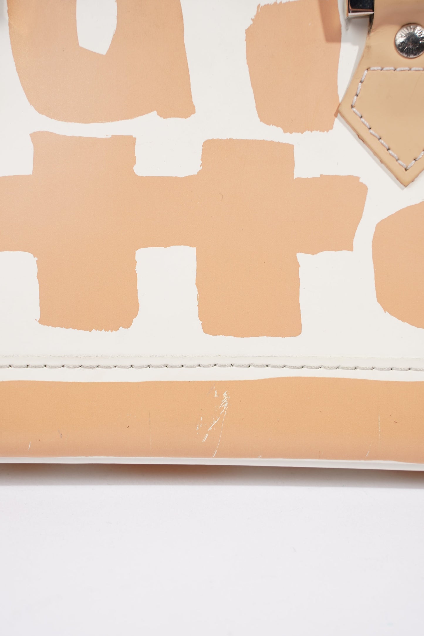 Louis Vuitton Alma Long Stephen Sprouse White / Nude Coated Canvas