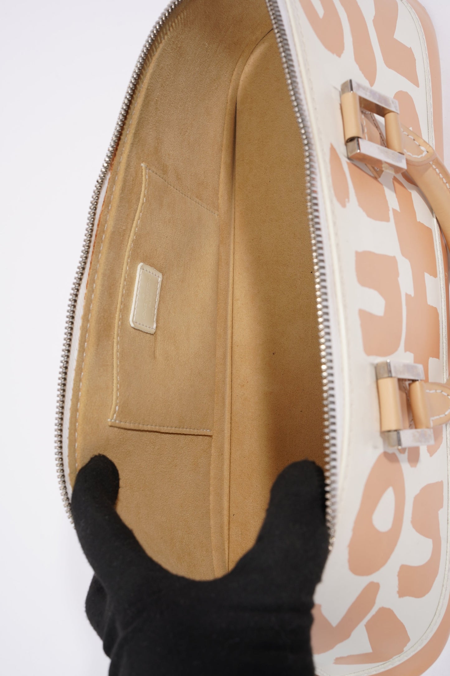 Louis Vuitton Alma Long Stephen Sprouse White / Nude Coated Canvas