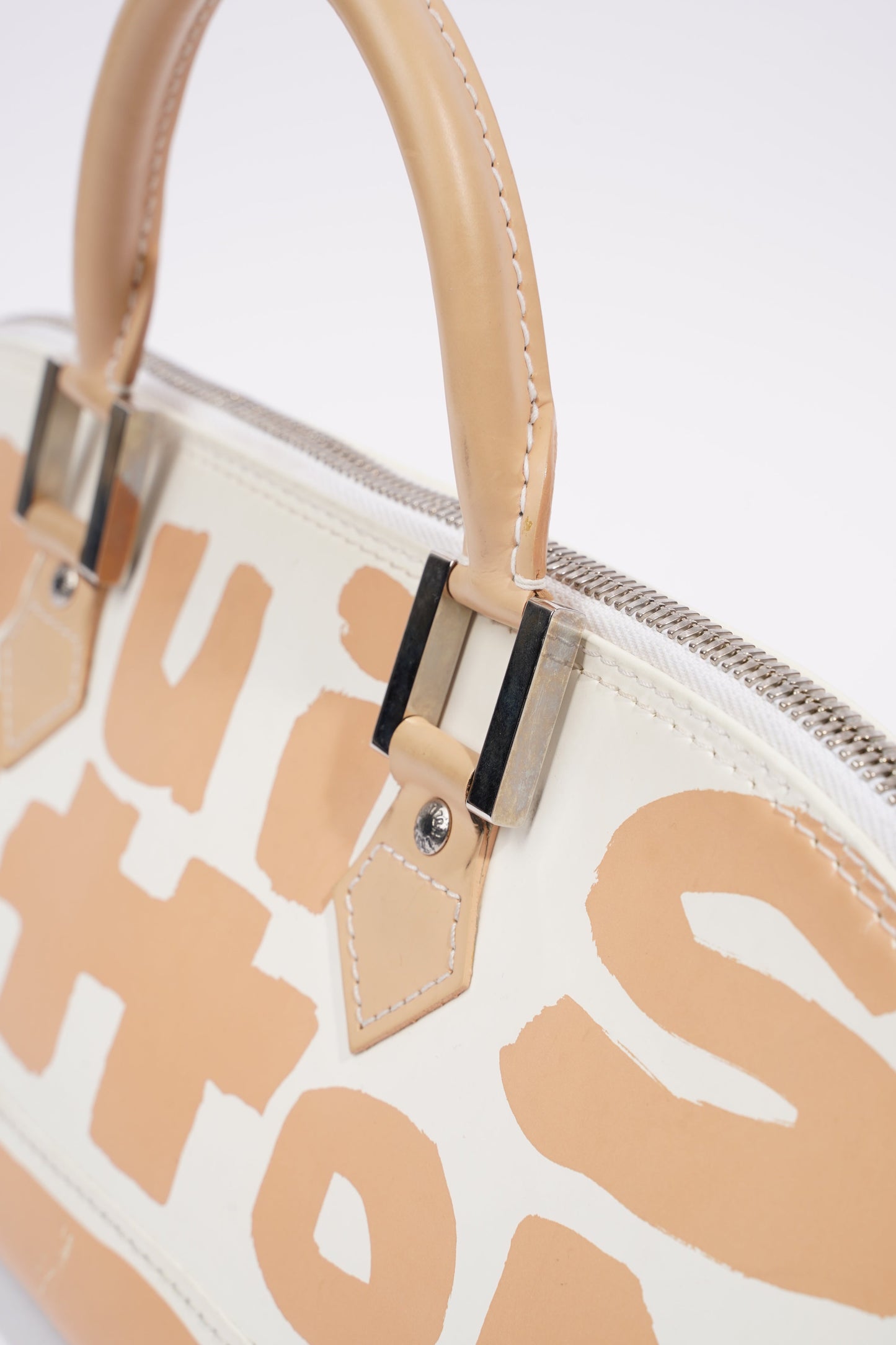 Louis Vuitton Alma Long Stephen Sprouse White / Nude Coated Canvas