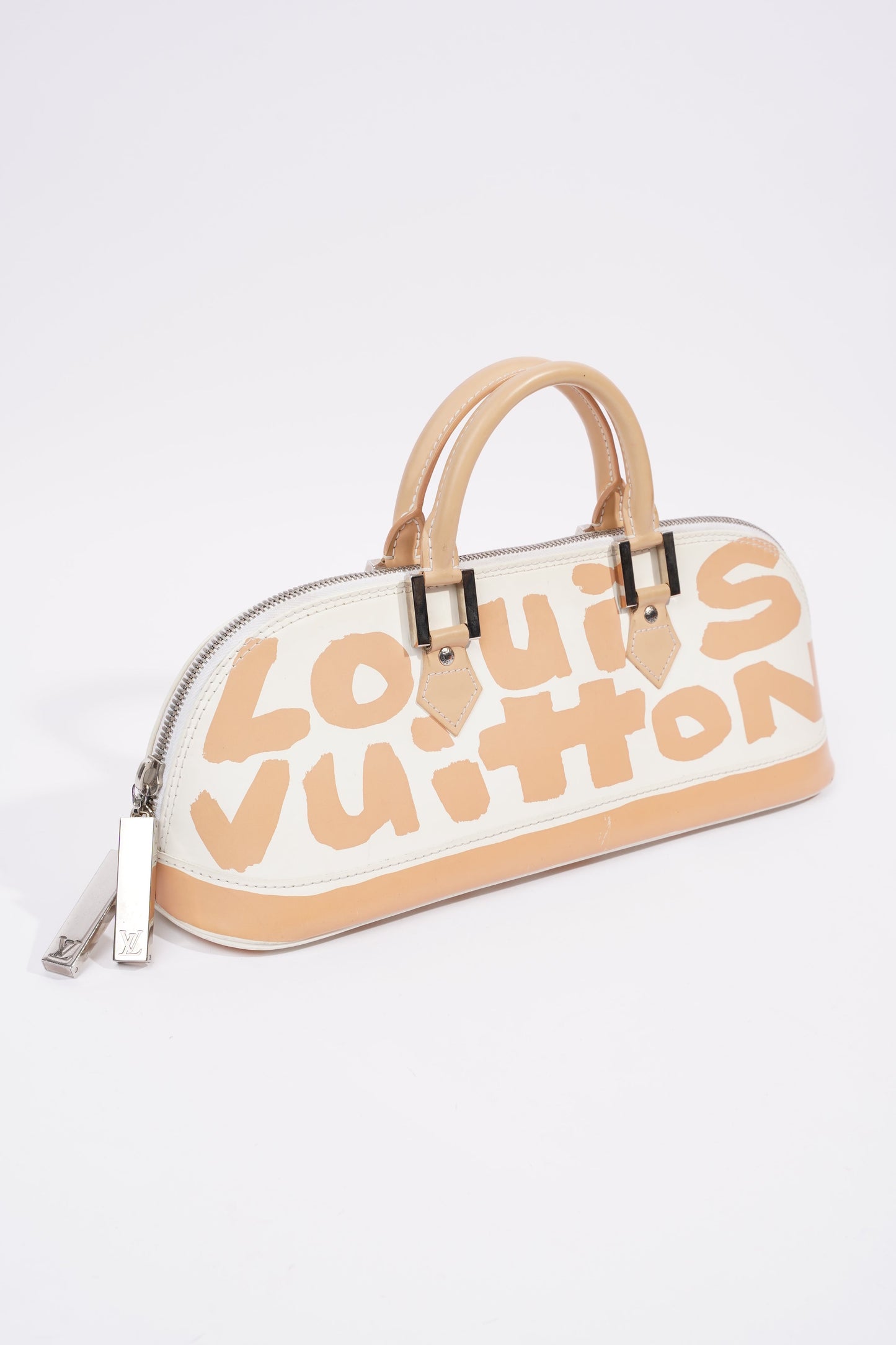 Louis Vuitton Alma Long Stephen Sprouse White / Nude Coated Canvas