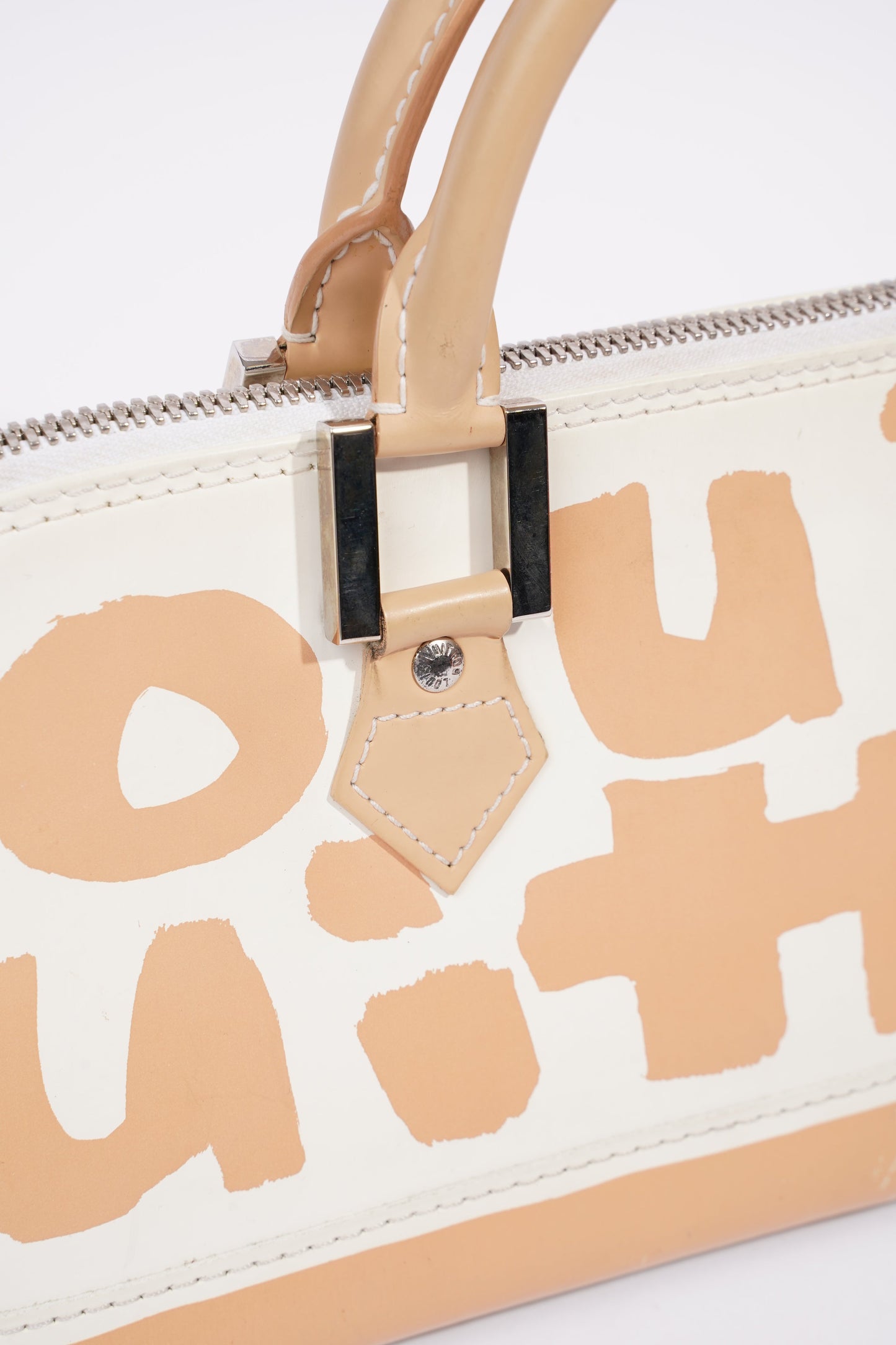 Louis Vuitton Alma Long Stephen Sprouse White / Nude Coated Canvas
