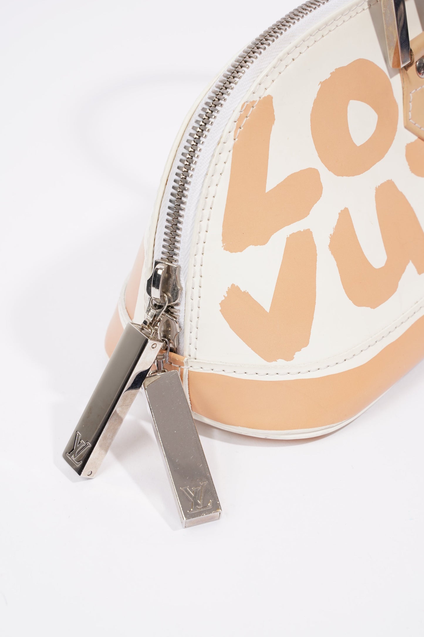 Louis Vuitton Alma Long Stephen Sprouse White / Nude Coated Canvas