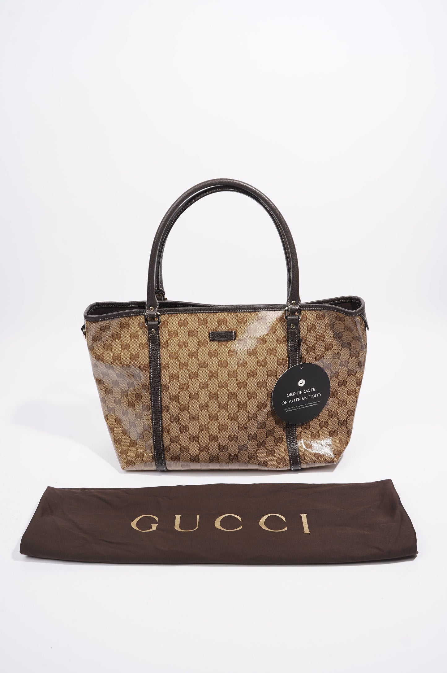 Gucci Tote Bag Supreme Print / Brown Coated Canvas