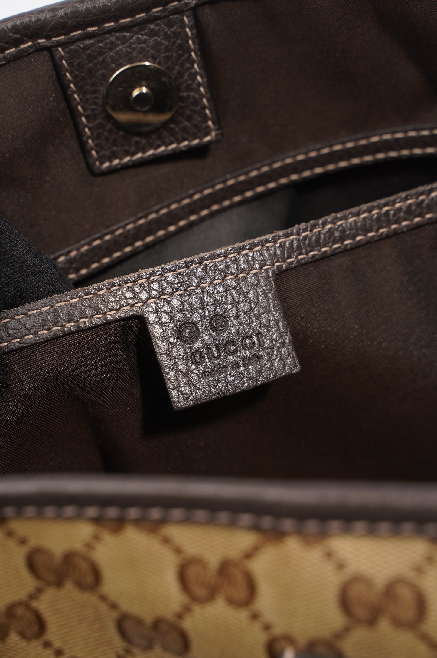 Gucci Tote Bag Supreme Print / Brown Coated Canvas