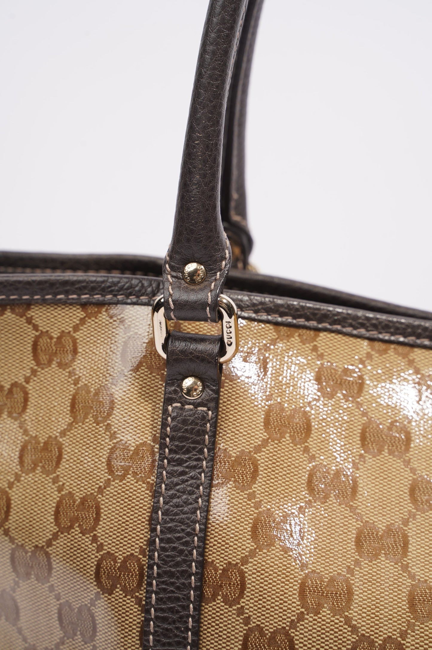 Gucci Tote Bag Supreme Print / Brown Coated Canvas
