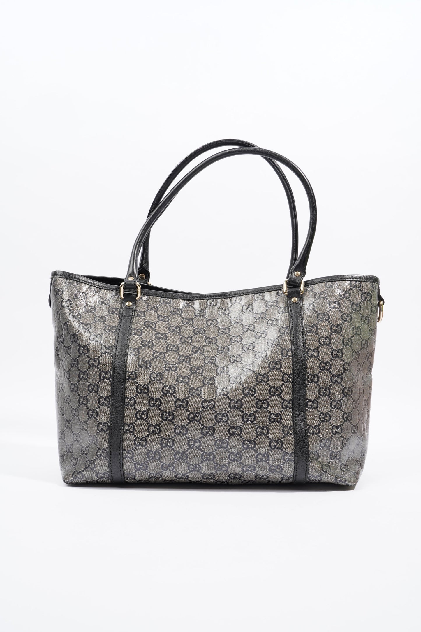 Gucci Tote Bag Metalic Supreme Print / Navy Coated Canvas