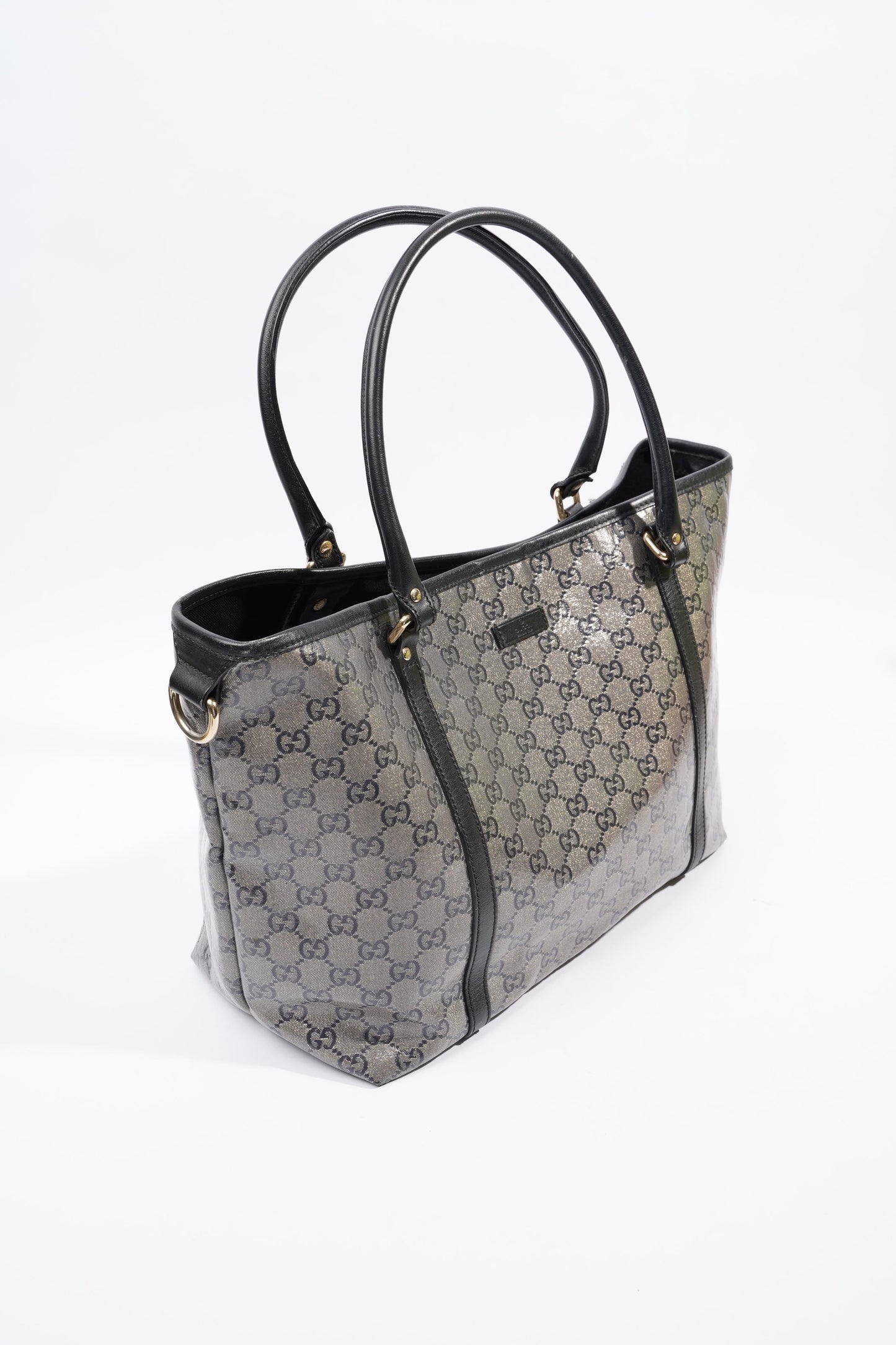 Gucci Tote Bag Metalic Supreme Print / Navy Coated Canvas