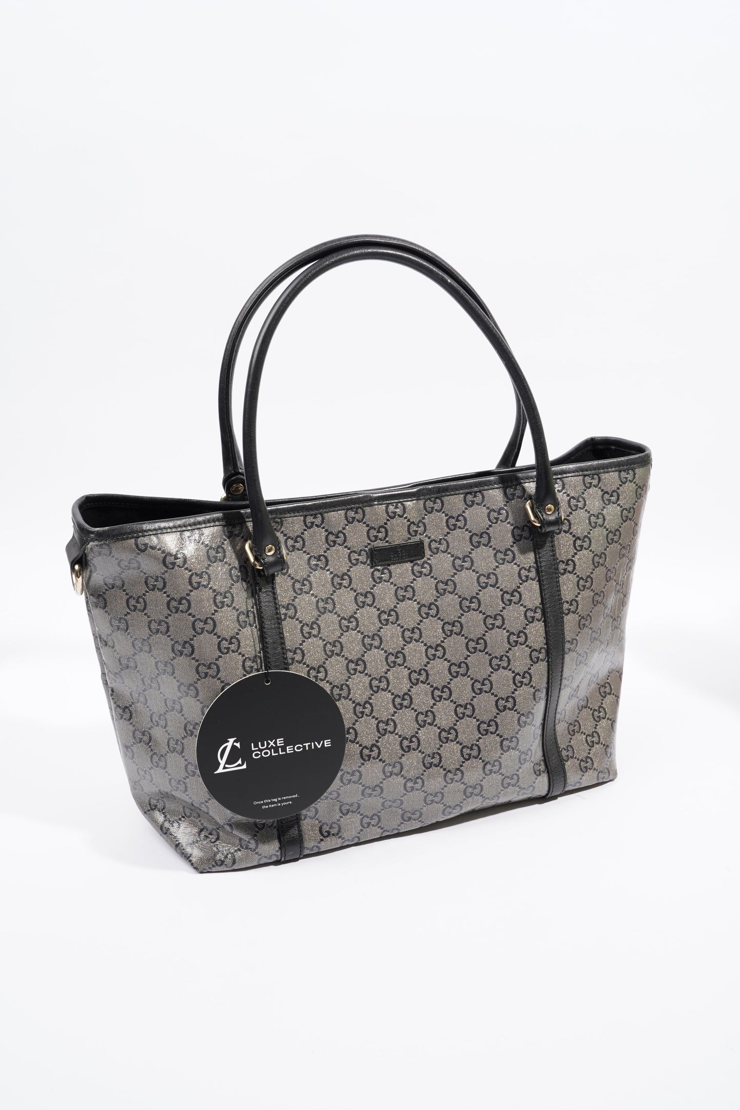 Gucci Tote Bag Metalic Supreme Print / Navy Coated Canvas