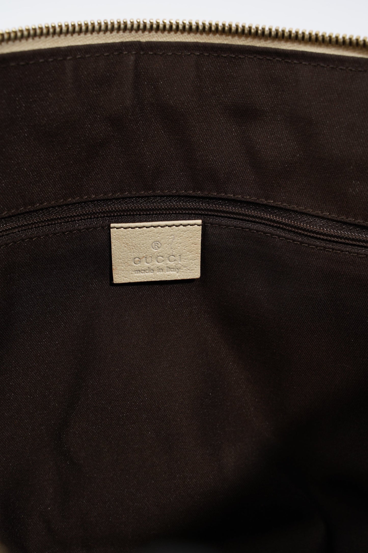 Gucci Abbey Shoulder Bag Supreme Print / White Canvas Small