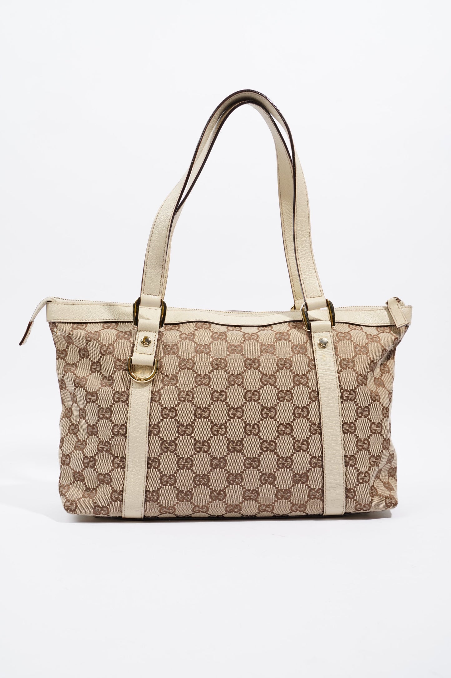 Gucci Abbey Shoulder Bag Supreme Print / White Canvas Small
