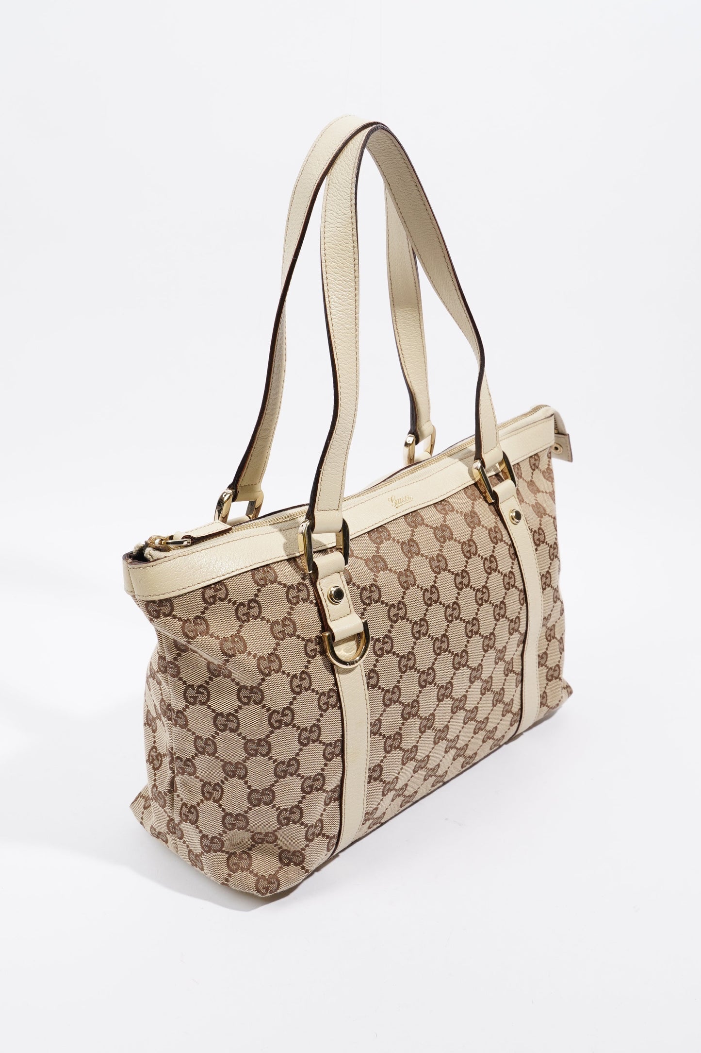 Gucci Abbey Shoulder Bag Supreme Print / White Canvas Small
