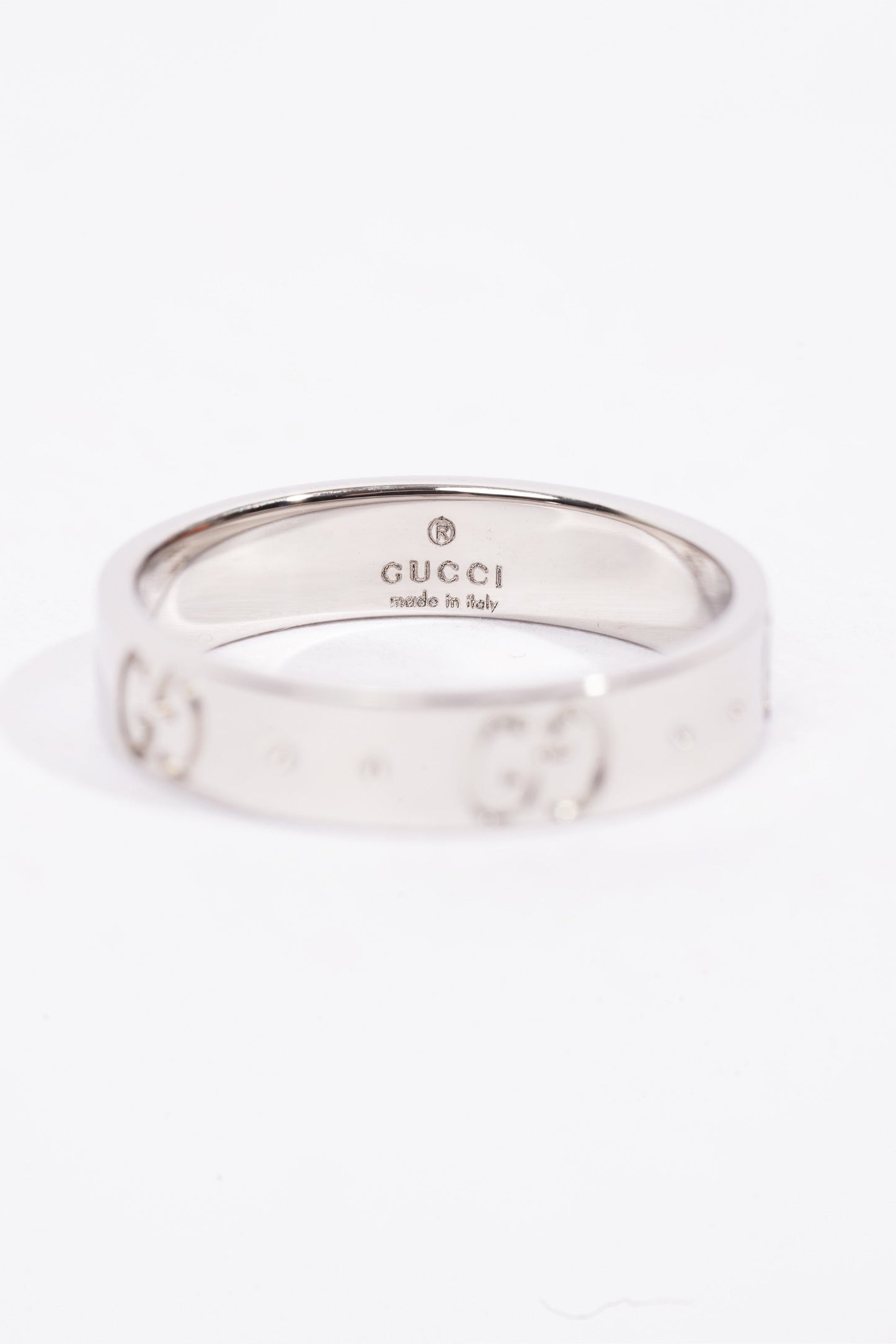 Gucci Icon Logo Ring White Gold White Gold 10