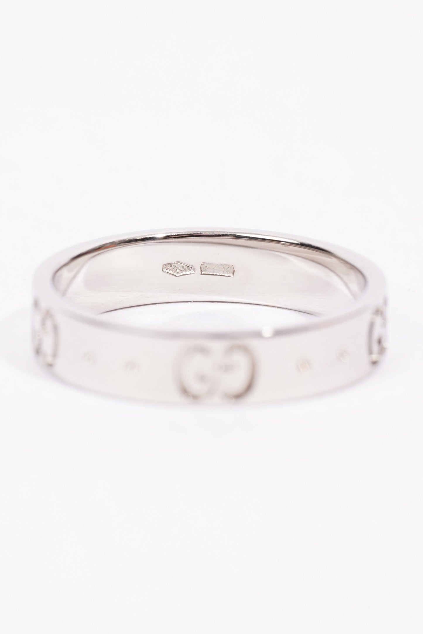 Gucci Icon Logo Ring White Gold White Gold 10