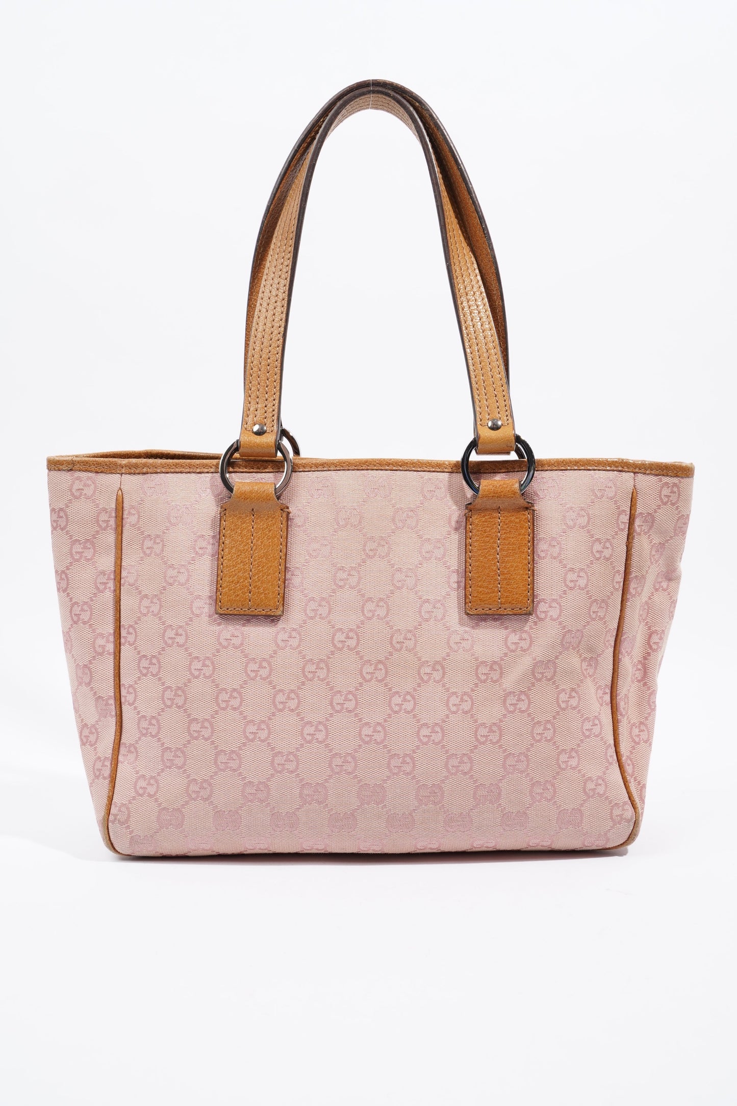 Gucci Tote Bag Pink / Brown Canvas Small