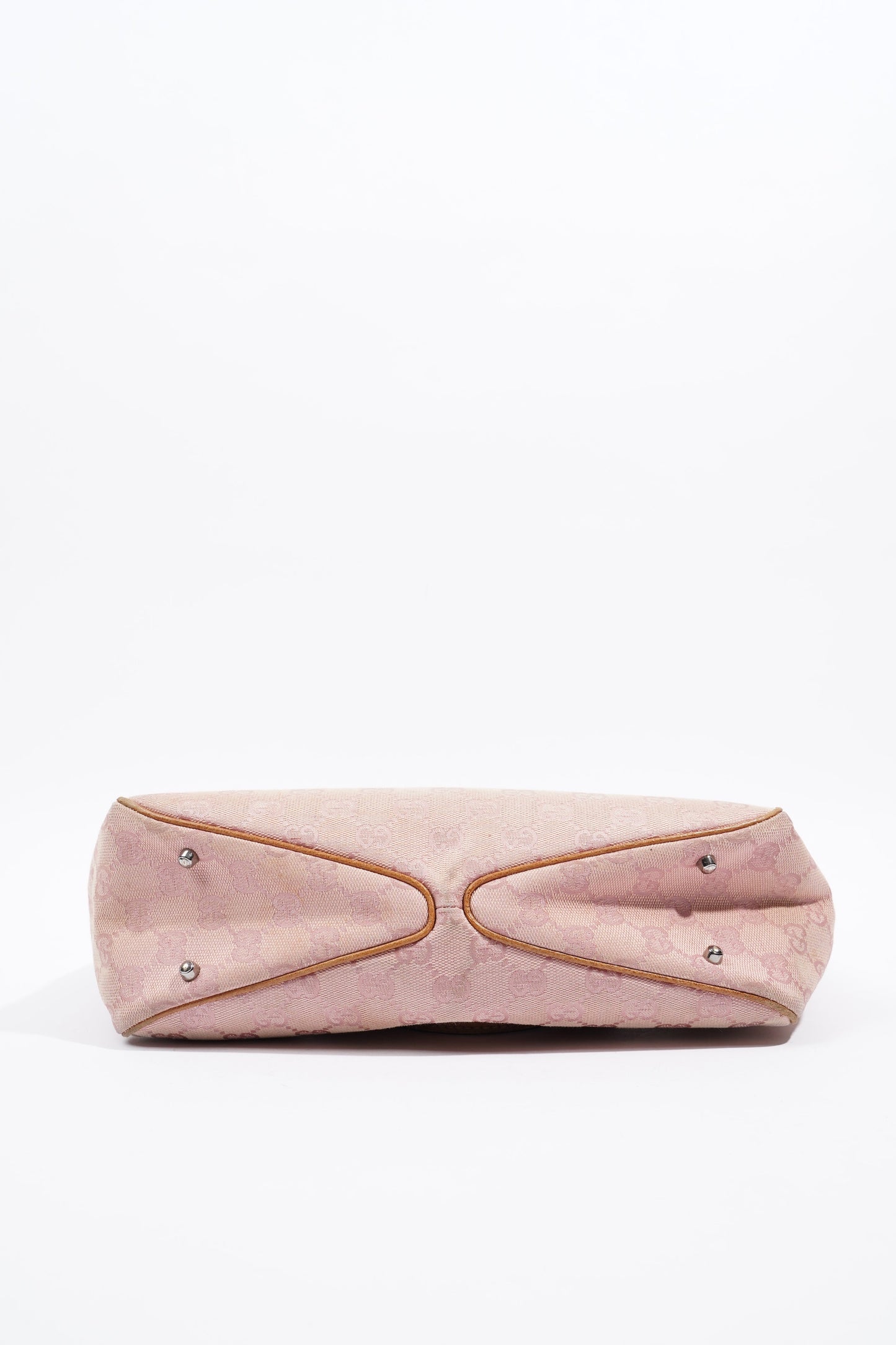 Gucci Tote Bag Pink / Brown Canvas Small