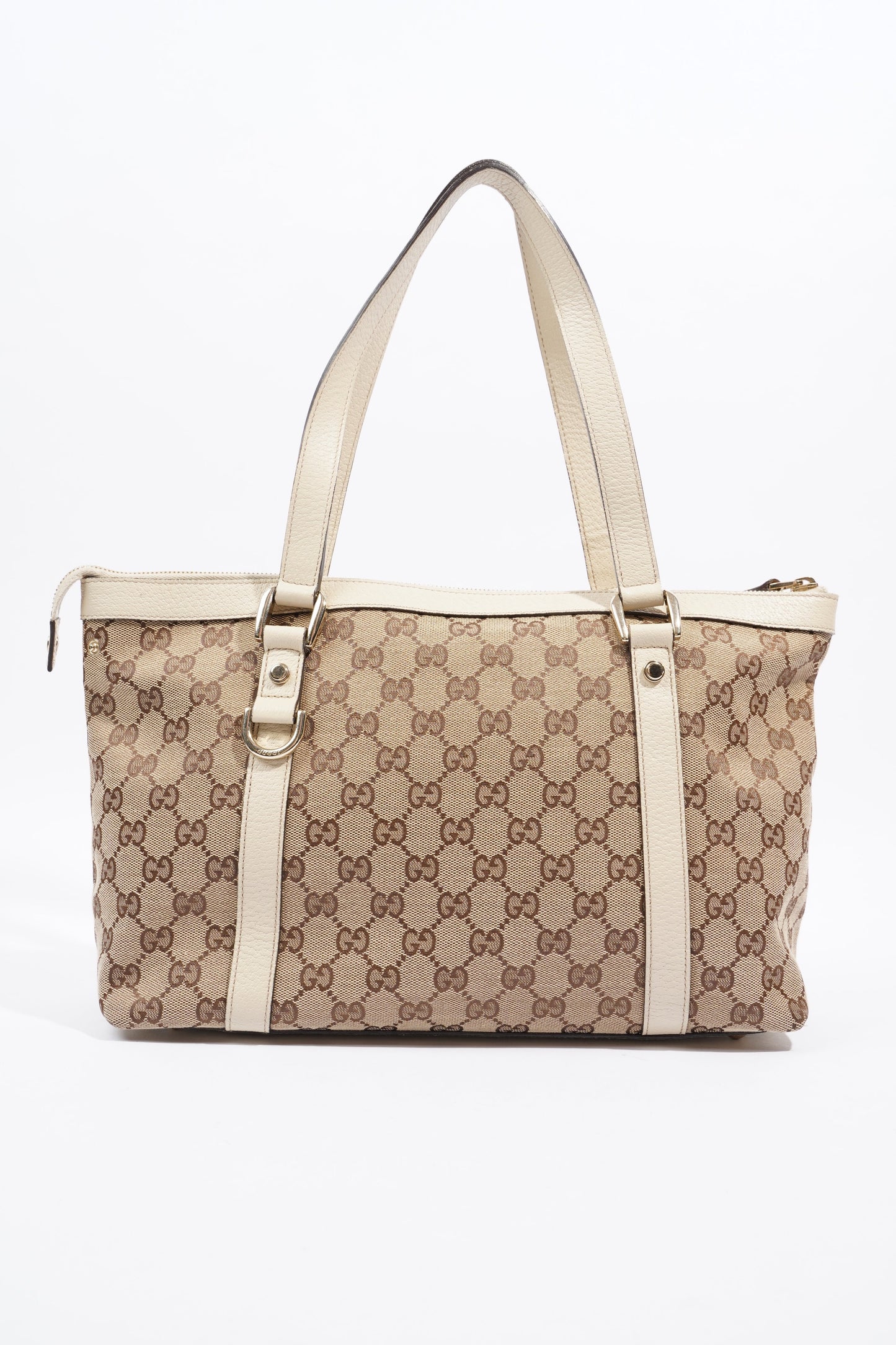 Gucci Abbey Shoulder Bag Supreme Print / White Canvas Medium