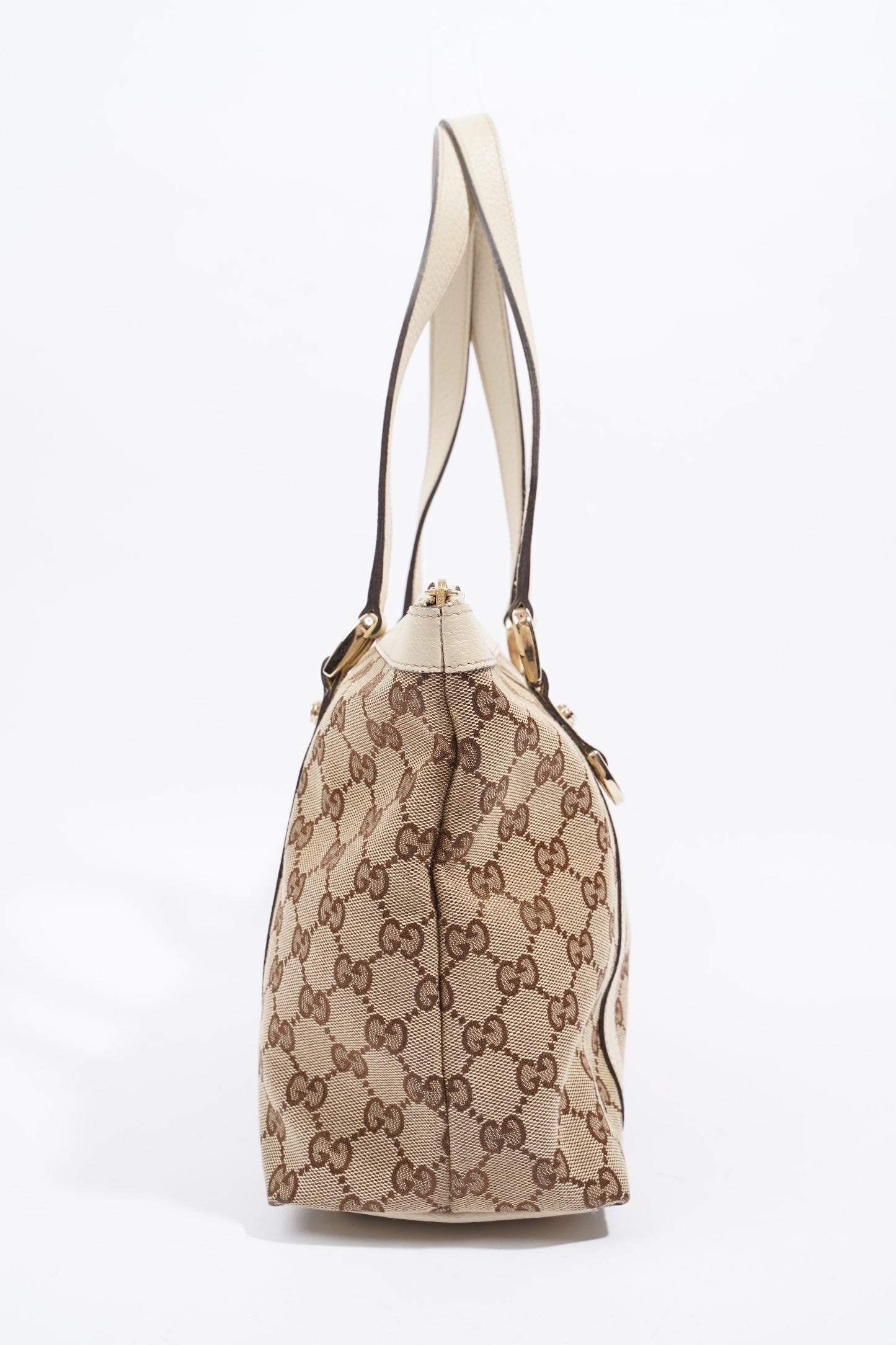 Gucci Abbey Shoulder Bag Supreme Print / White Canvas Medium