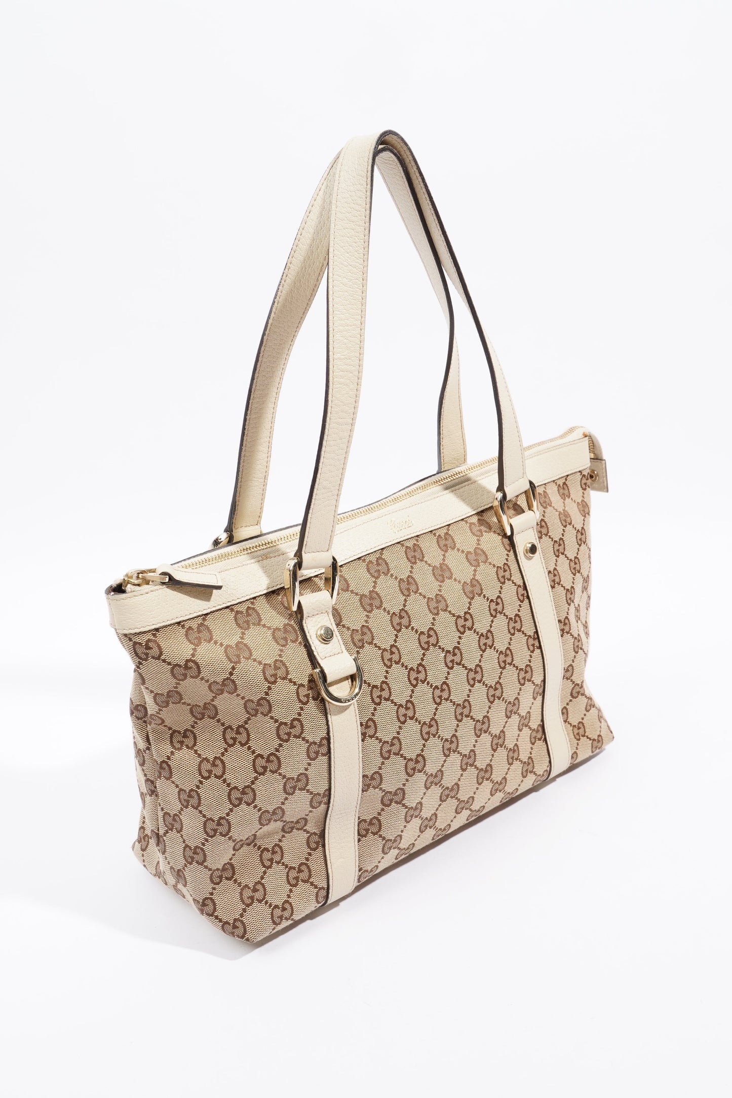 Gucci Abbey Shoulder Bag Supreme Print / White Canvas Medium