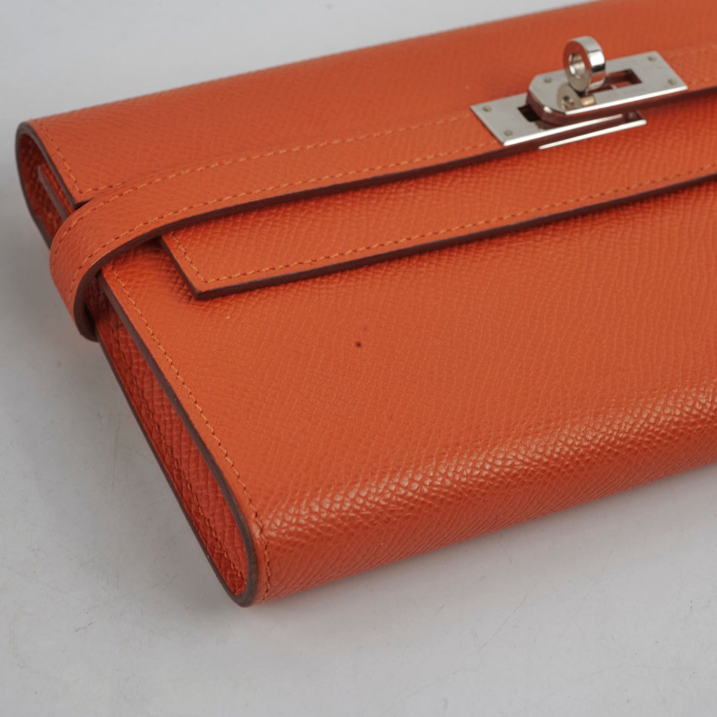 Hermes Kelly Long Wallet Orange Epsom