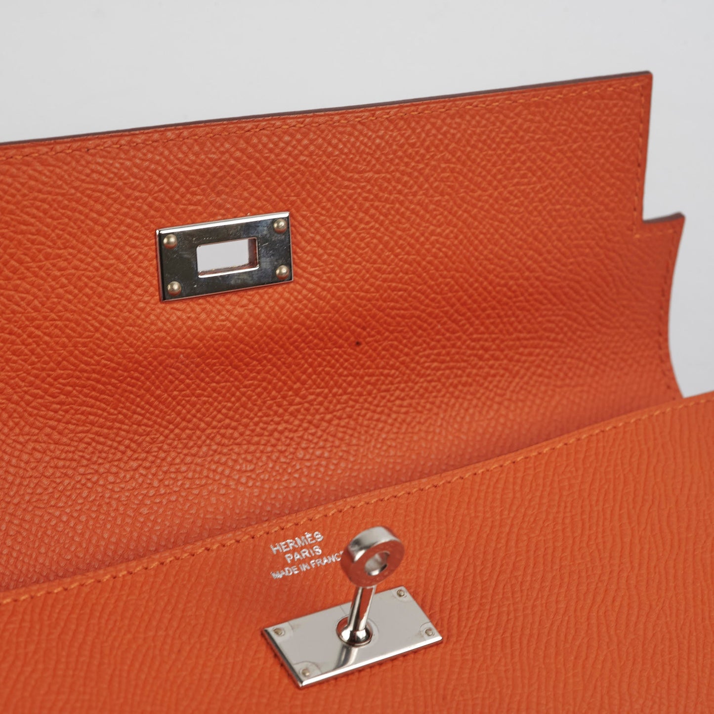 Hermes Kelly Long Wallet Orange Epsom