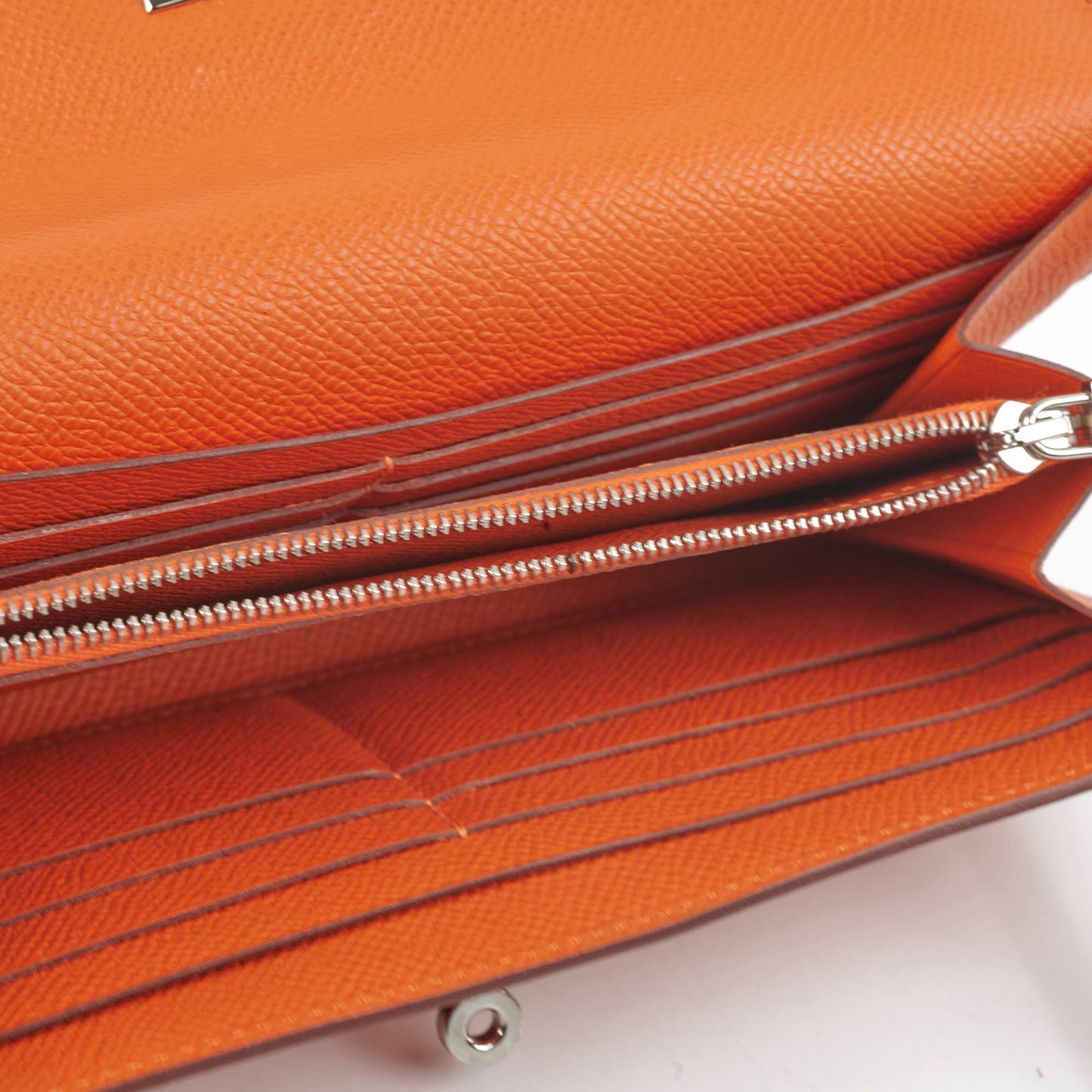 Hermes Kelly Long Wallet Orange Epsom