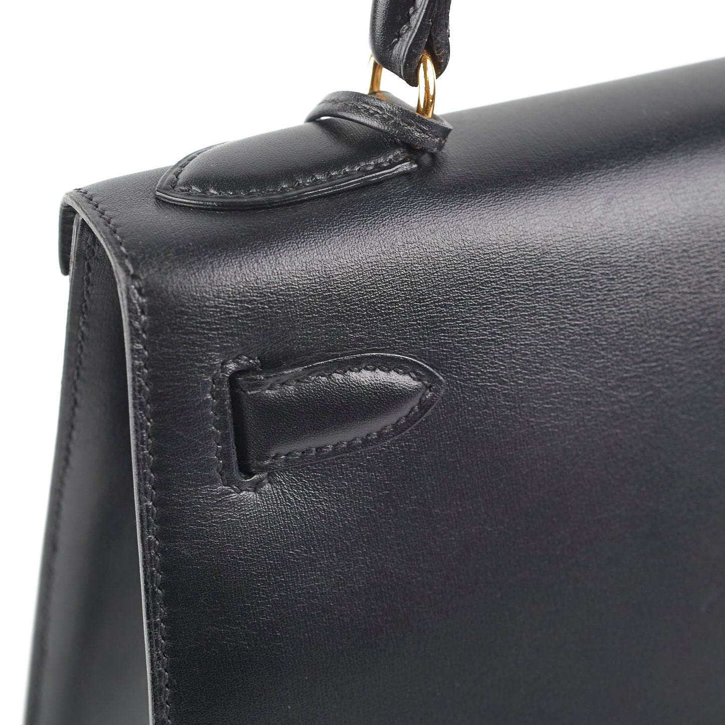 Hermes Kelly 28 Box Calf Black - Z Circle Stamp 1996