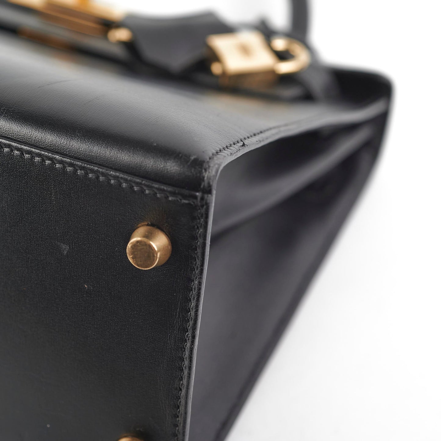 Hermes Kelly 28 Box Calf Black - Z Circle Stamp 1996