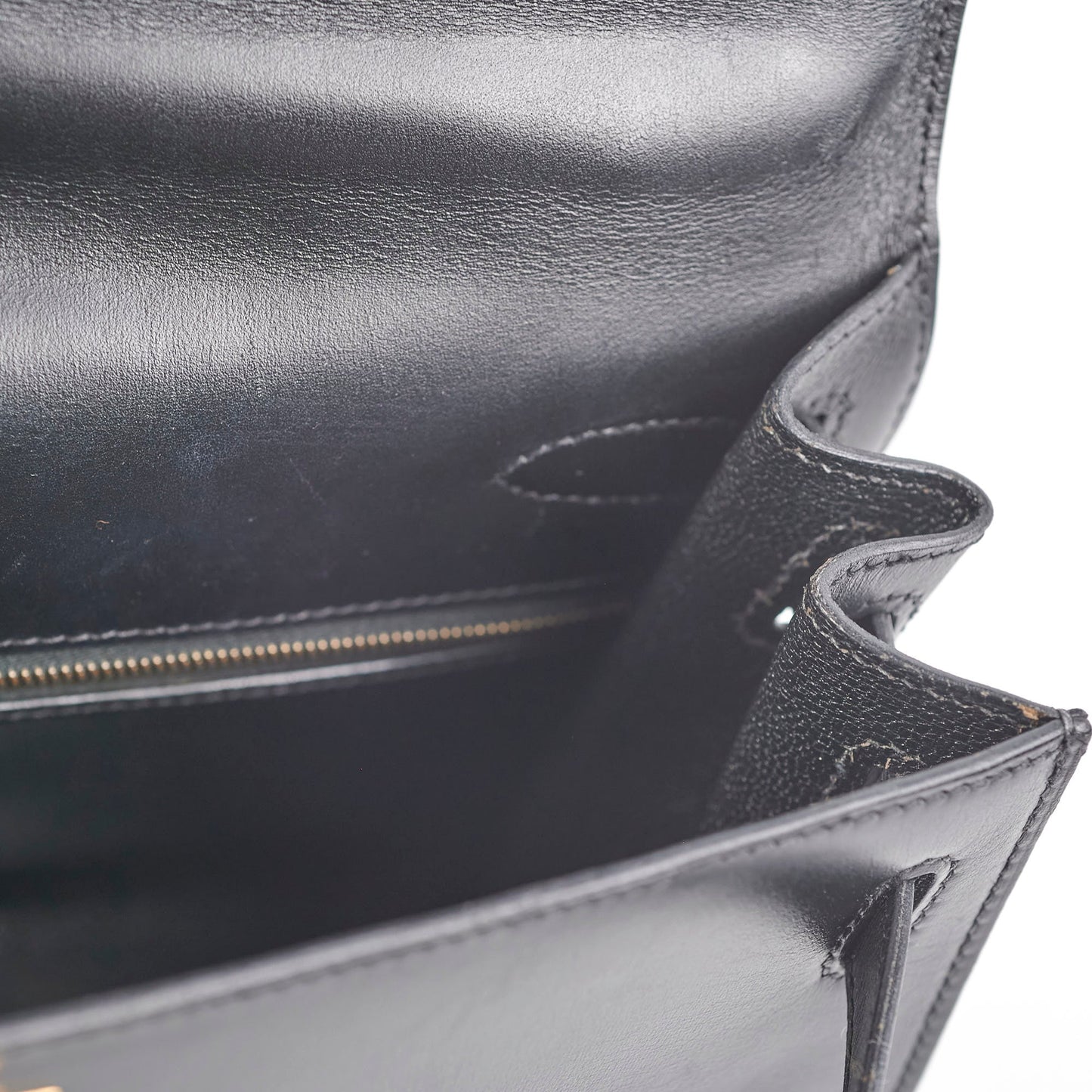 Hermes Kelly 28 Box Calf Black - Z Circle Stamp 1996