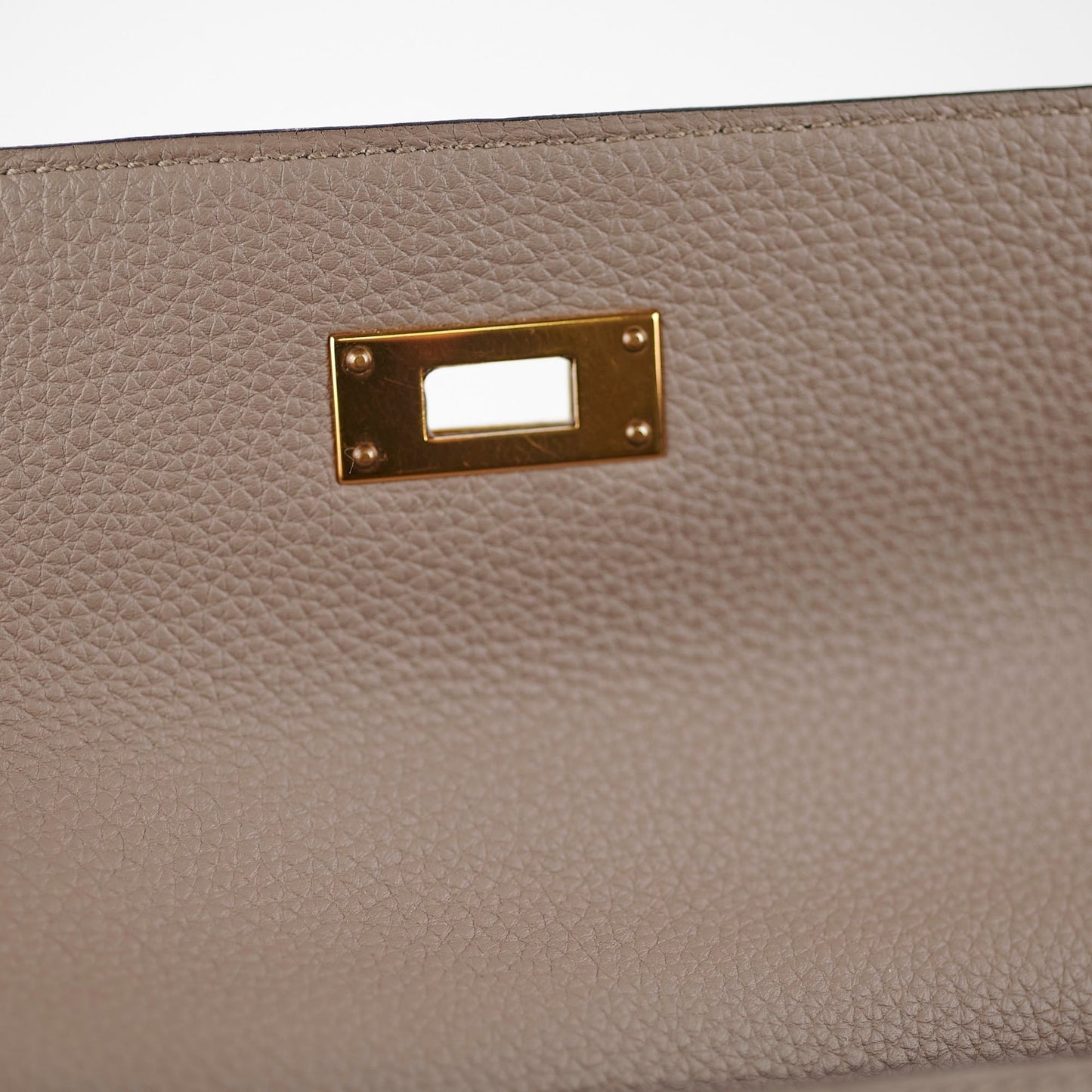 Hermes Kelly 28 Gris Asphalte Clemence - A Stamp