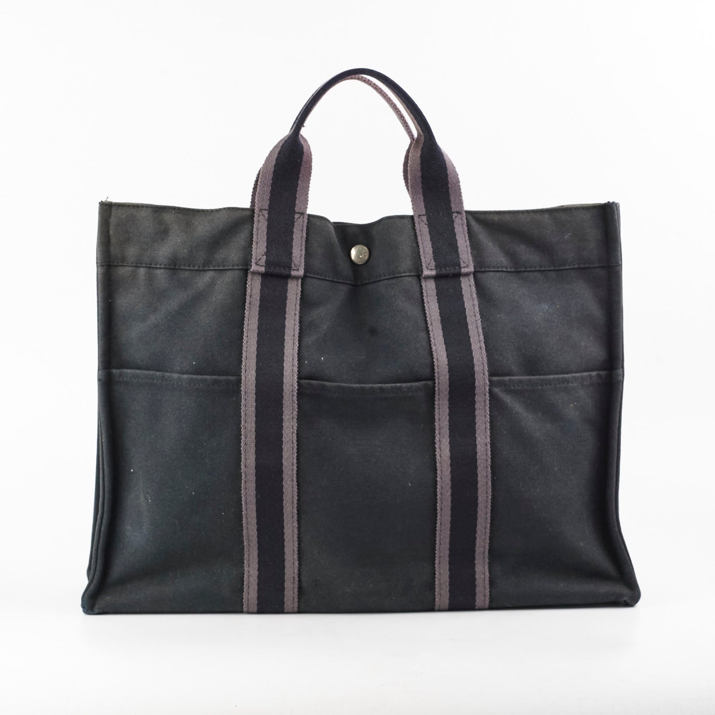 Hermes Herline Tote Canvas Black