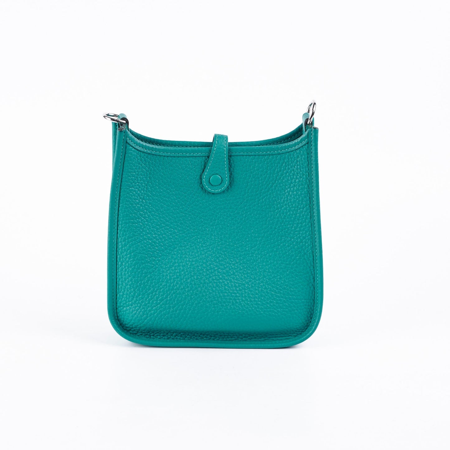 Hermes Mini Evelyne Green Clemence -  D Stamp