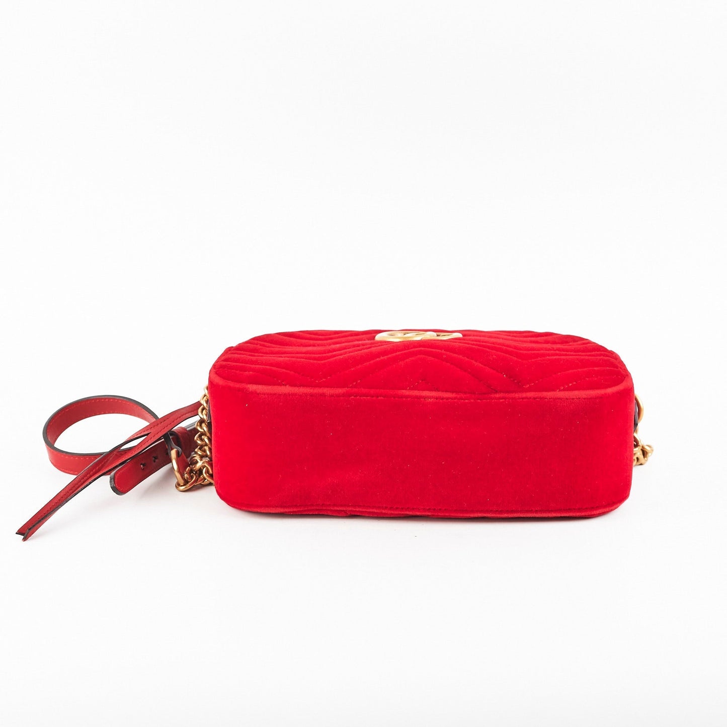 Gucci Small Marmont Velvet Red