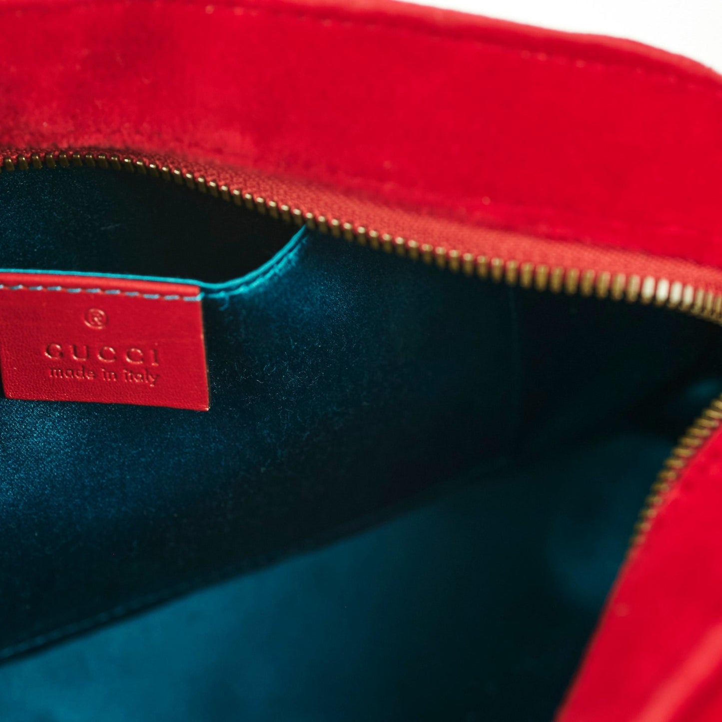 Gucci Small Marmont Velvet Red