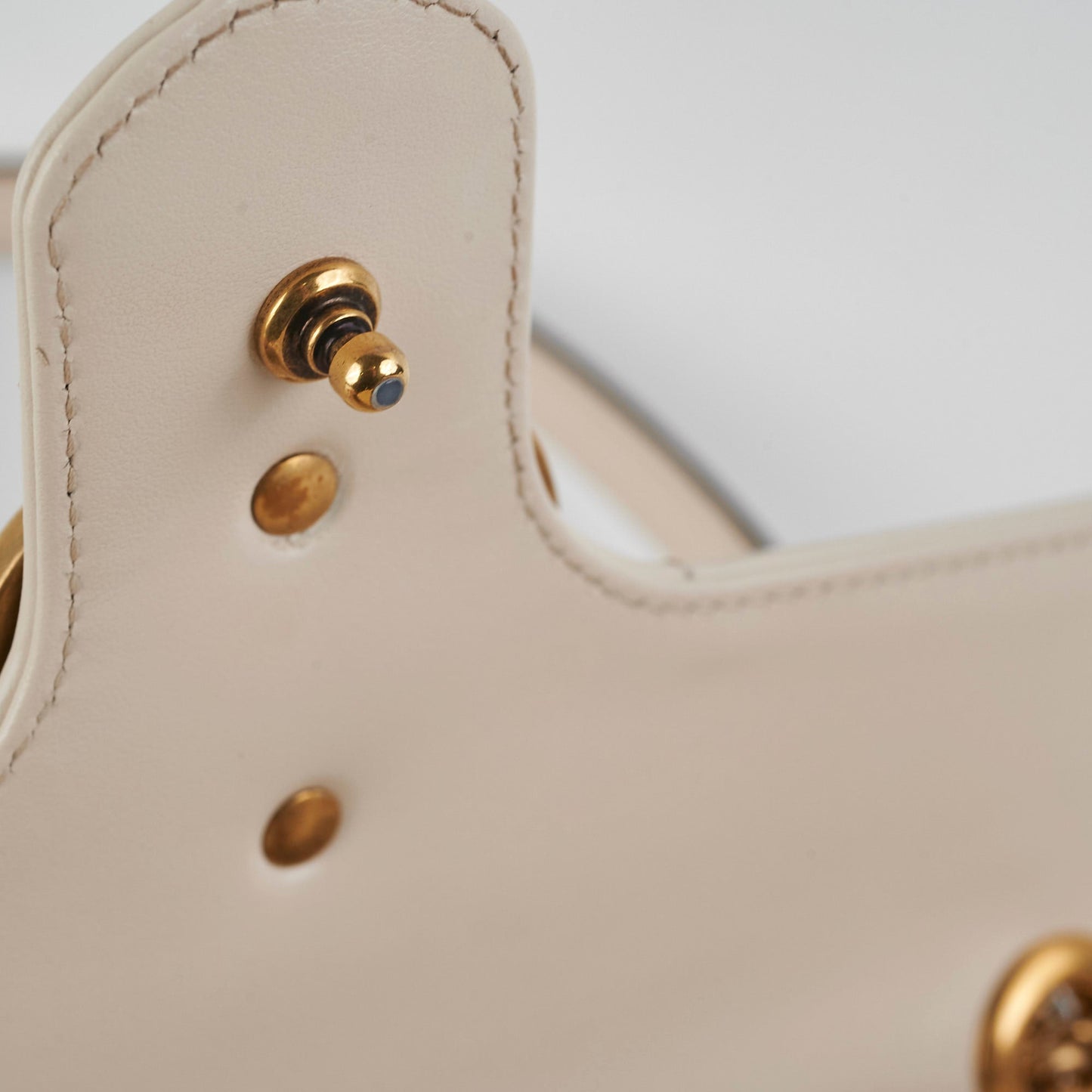 Gucci Marmont Small Matelasse White Shoulder Bag