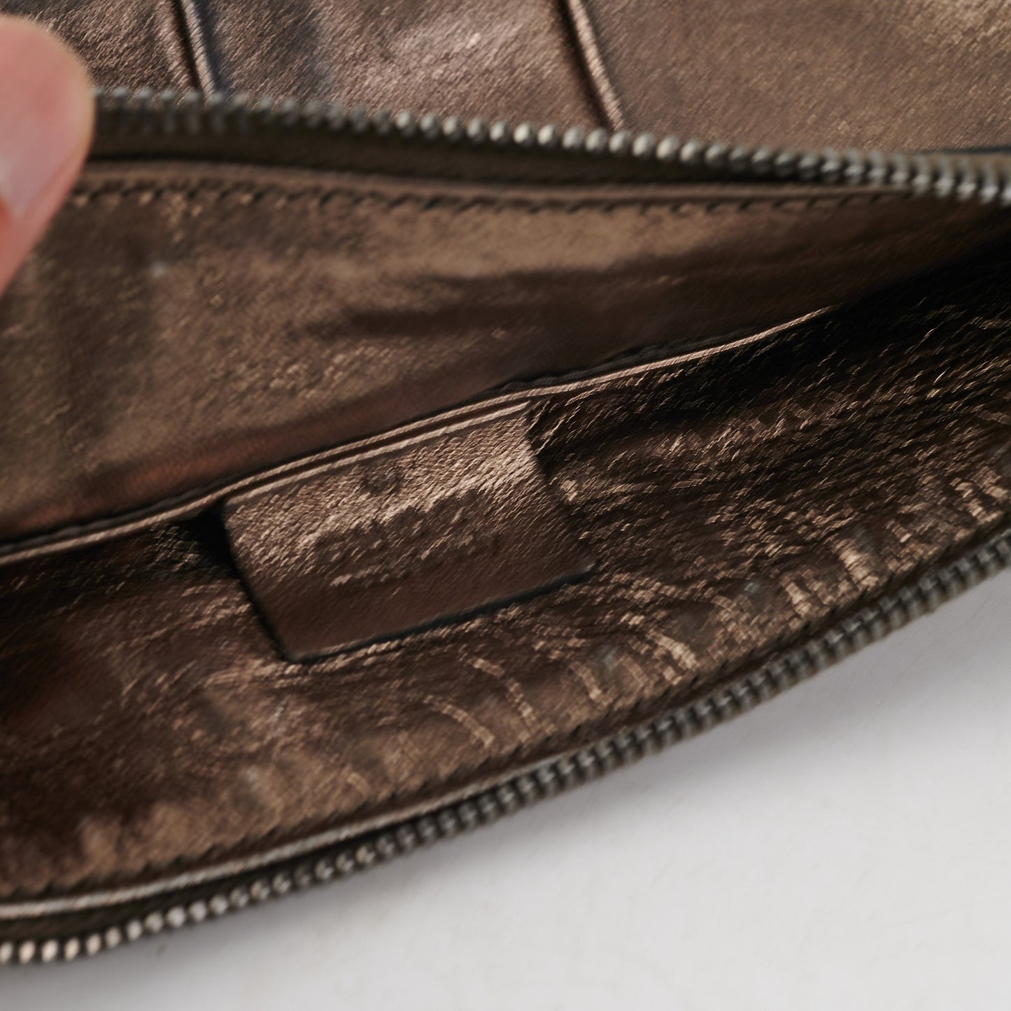 Gucci Metallic Bronze Tassel Pouch