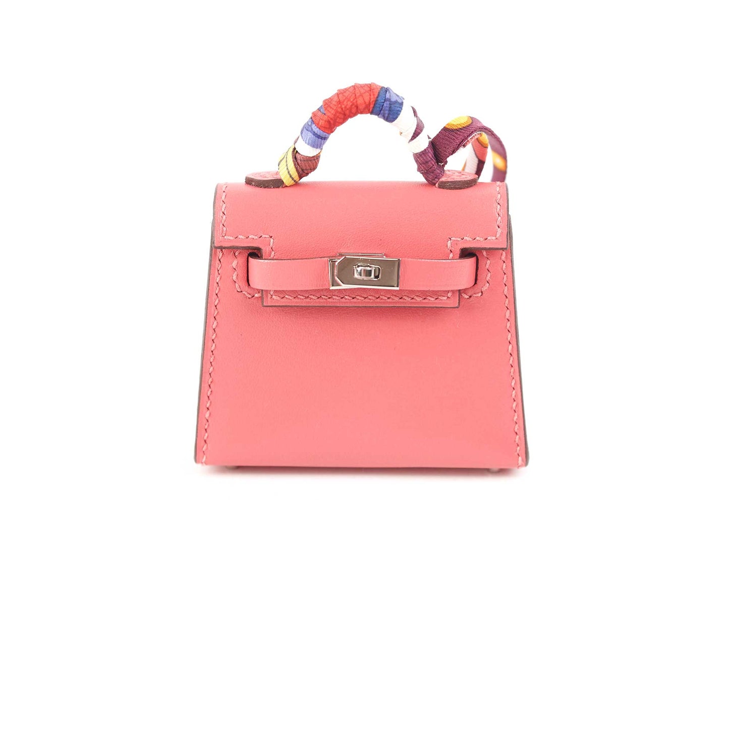 Hermes Kelly Twilly Bag Charm Rose Lipstick