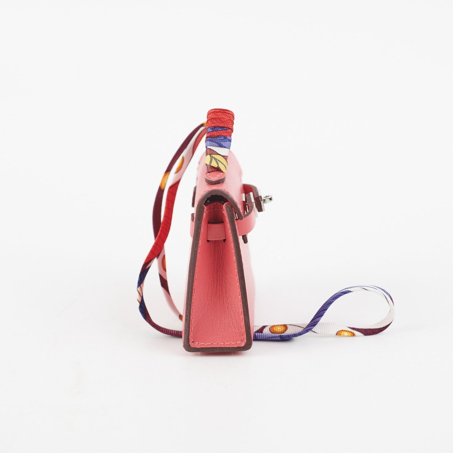 Hermes Kelly Twilly Bag Charm Rose Lipstick