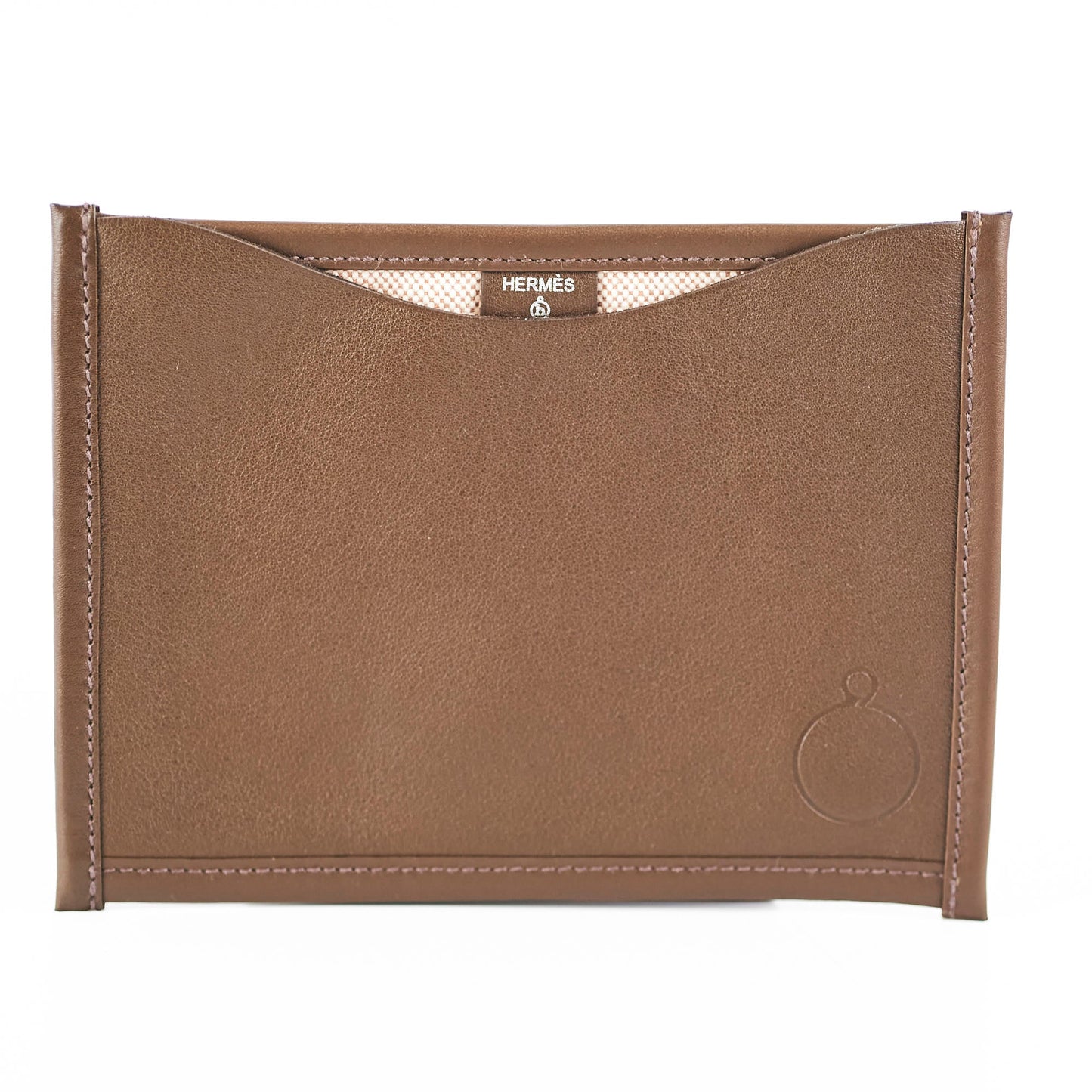 Hermes Petit H Flat Pouch Dark Brown
