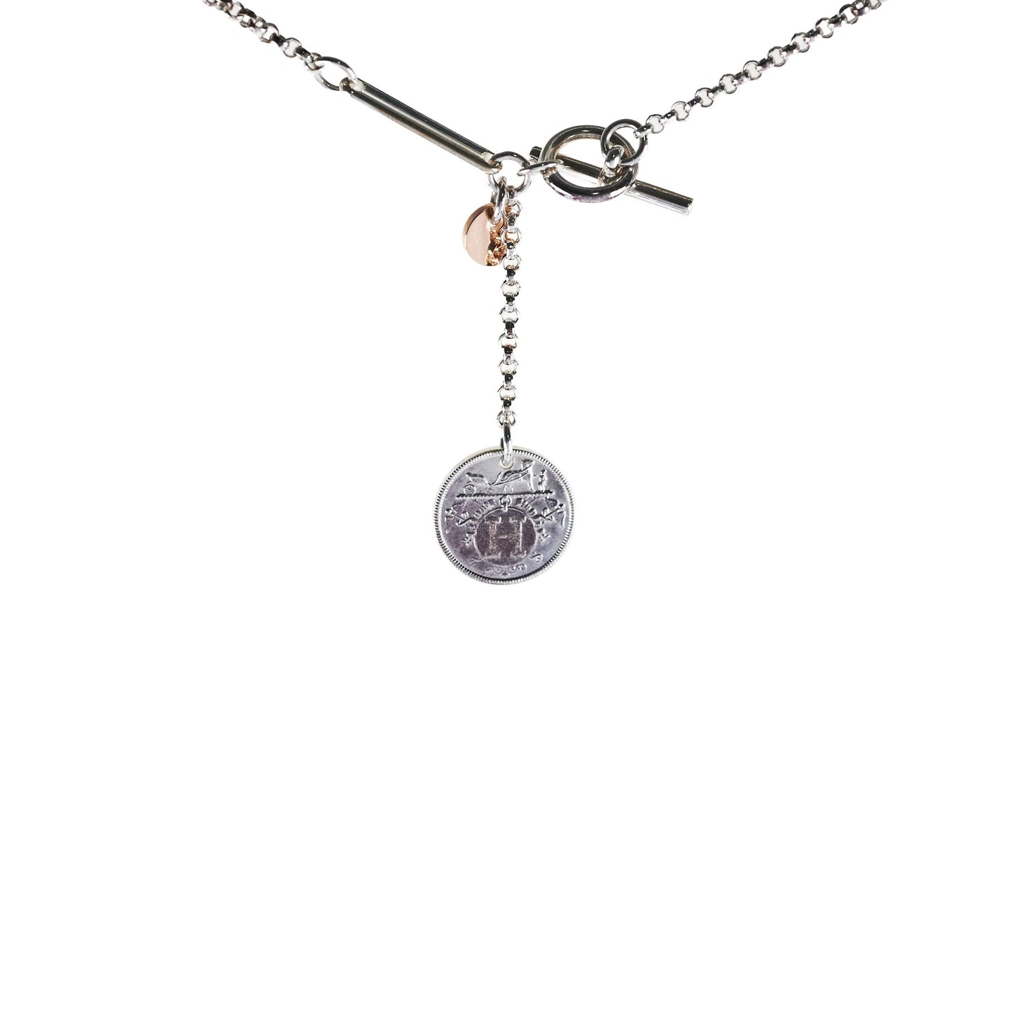 Hermes Ex-Libris Silver Necklace