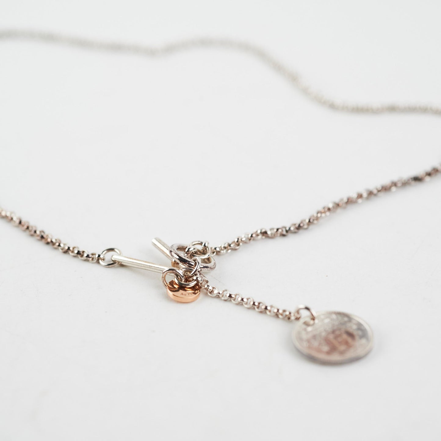 Hermes Ex-Libris Silver Necklace